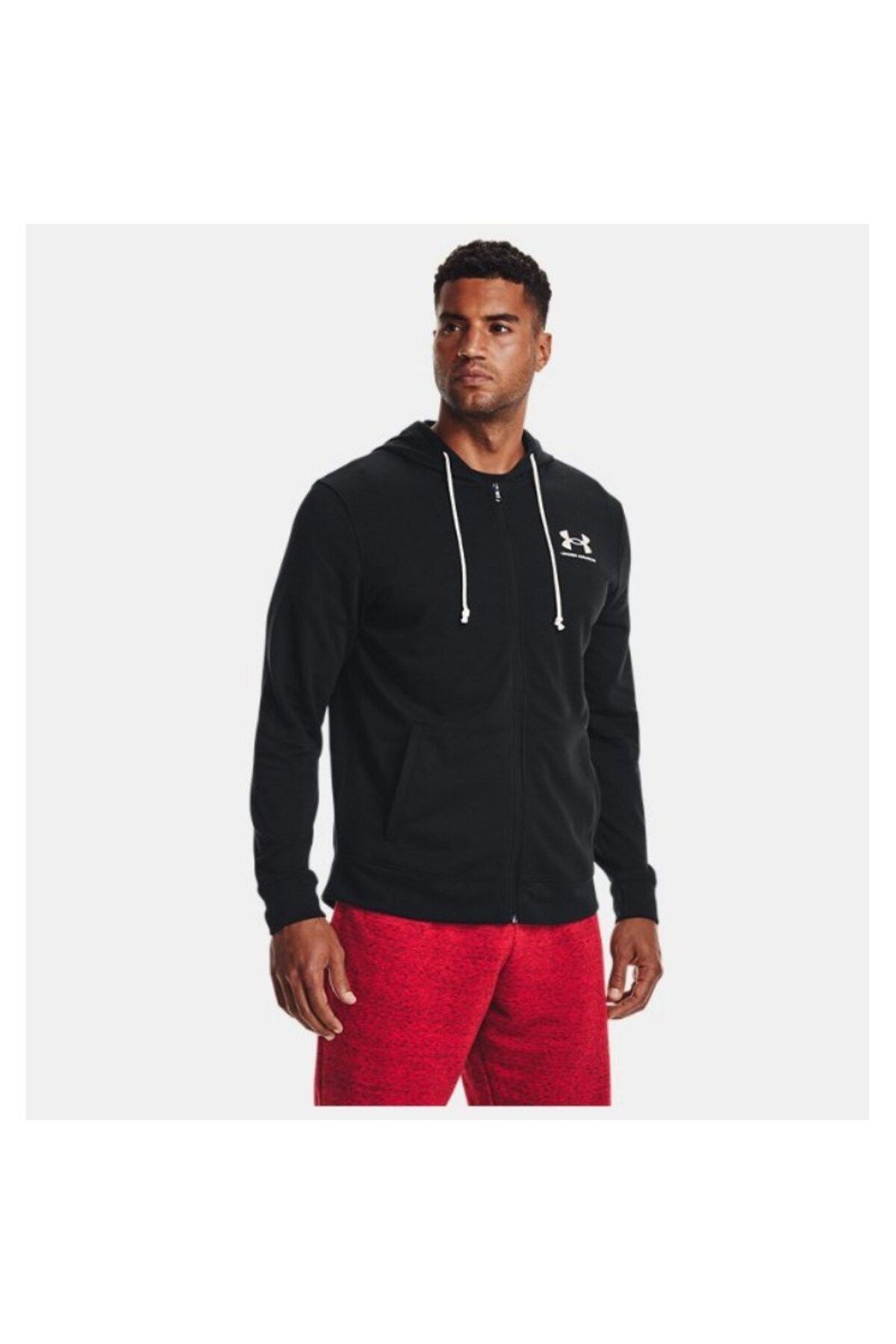 کاپشن مشکی کلاهدار مردانه تریوال تریوال کامل Zip Rival Under Armour
