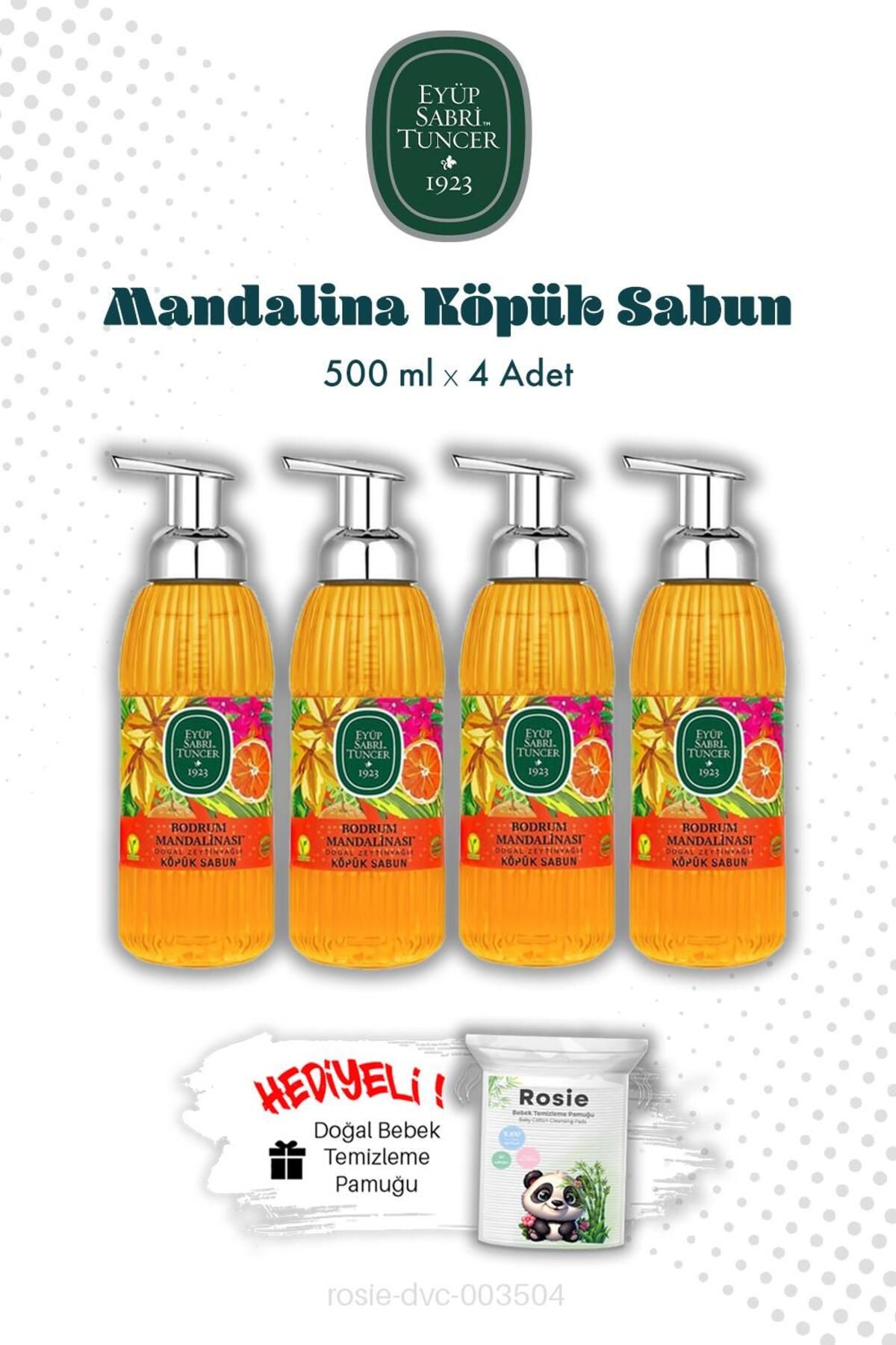 Eyüp Sabri Tuncer Köpük Sabun Bodrum Mandalinası 500 ML X4 ve ROSIE