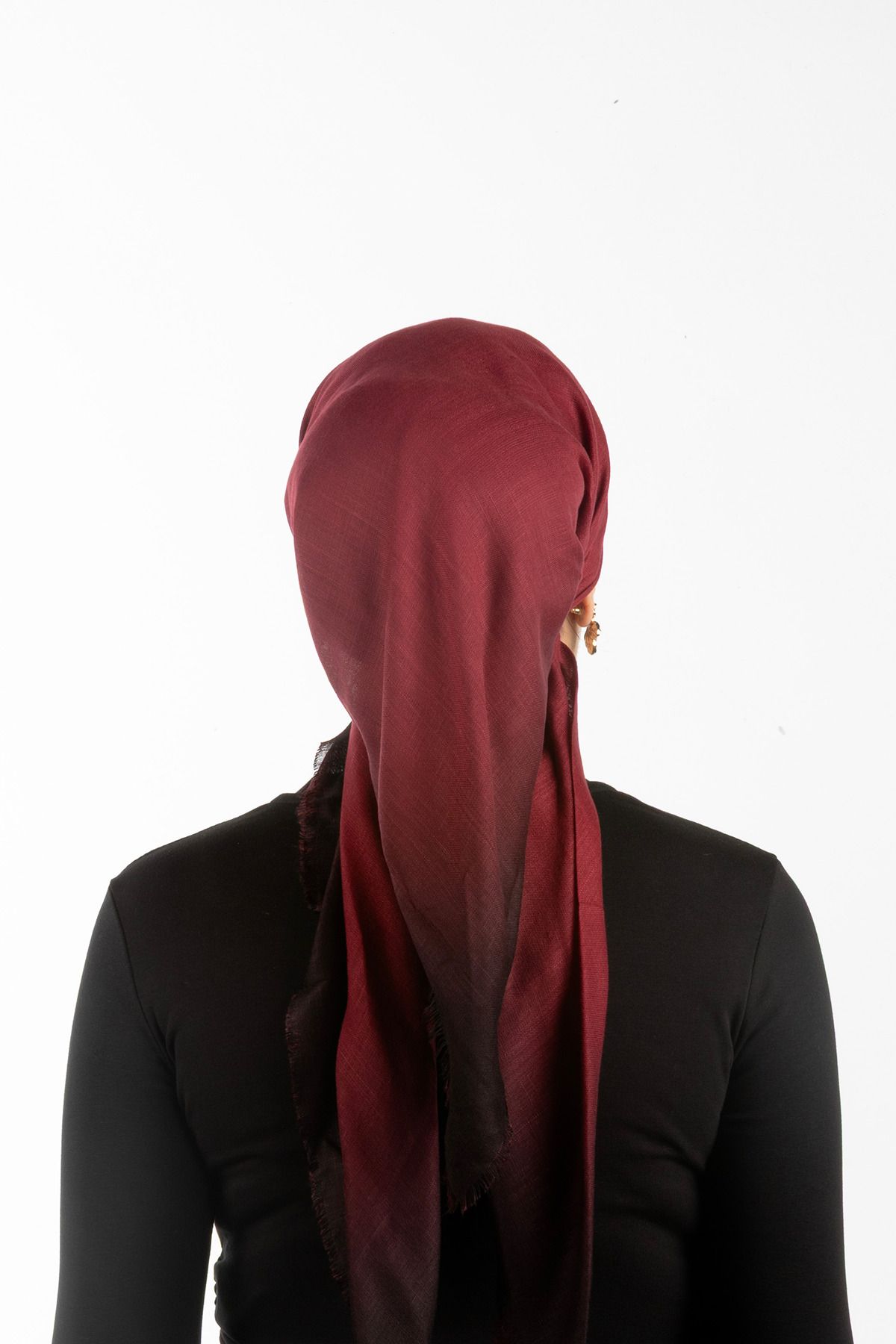 safura-New Design Plug-And-Play Bonnet Scarf - Gradient Pattern, Adjustable Neck Elastic, Anti-Slip Velvet Stripe 2