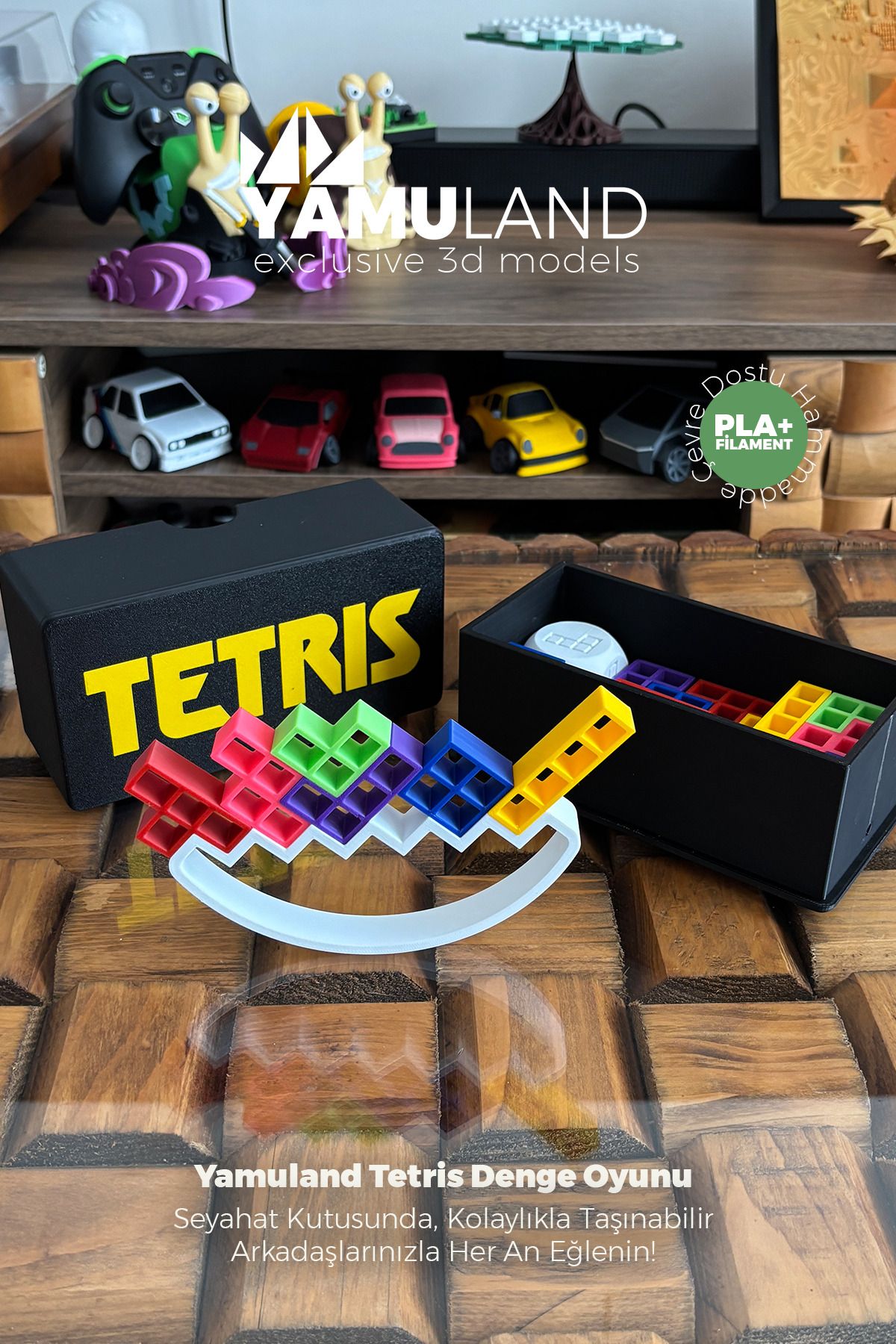 Yamuland Tetris Denge Oyunu Dekoratif Obje | 3D Baskı | Özel Tasarım