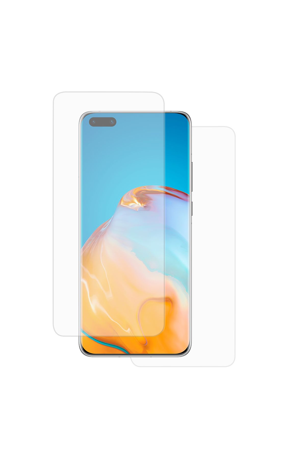 Ehr. Ehr. Huawei P40 Pro ile Uyumlu Ön Arka Koruma Full Body Jelatin