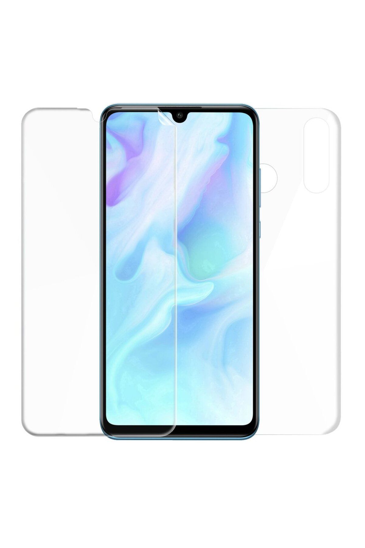 Ehr. Ehr. Huawei P30 Lite ile Uyumlu Ön Arka Koruma Full Body Jelatin