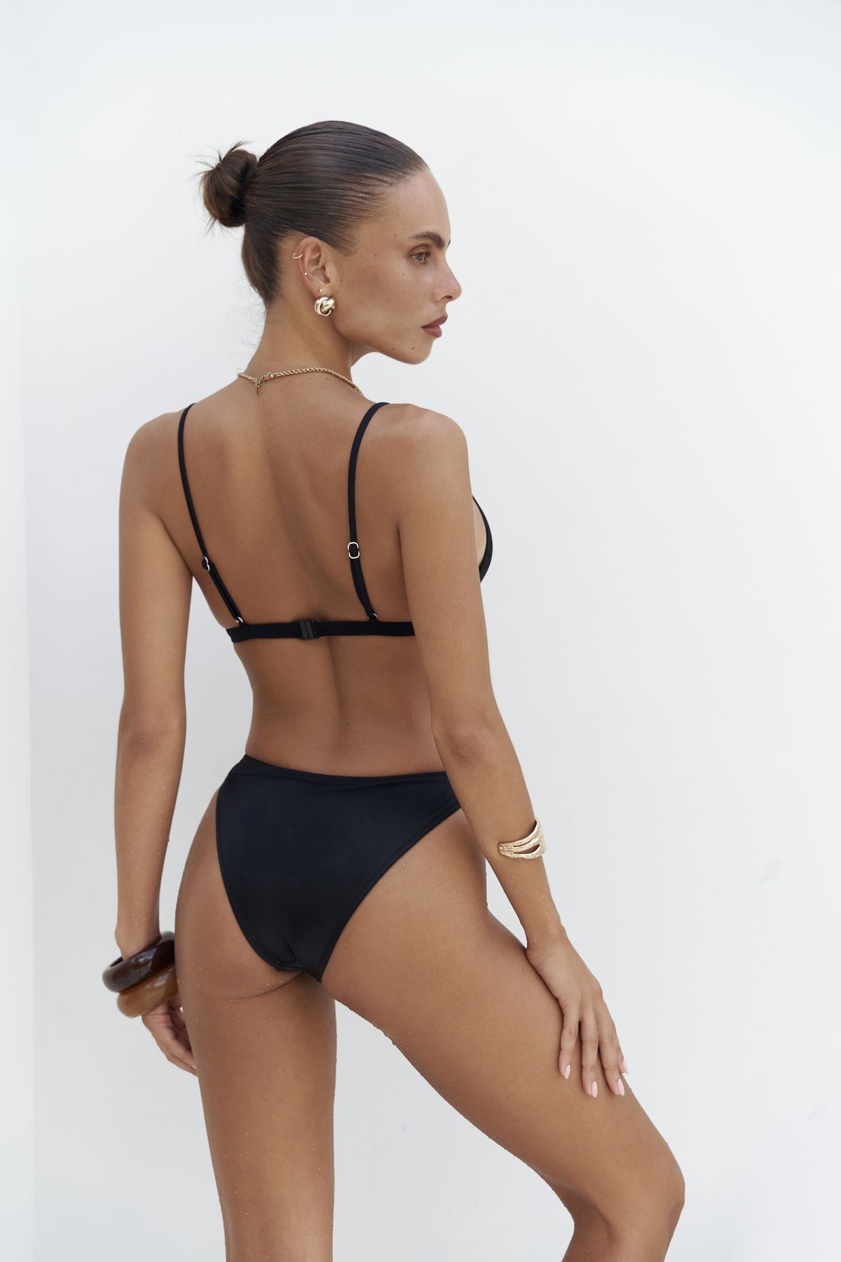 BOHEMAİ-Top de bikini negru triunghiular ajustabil Bintang 8
