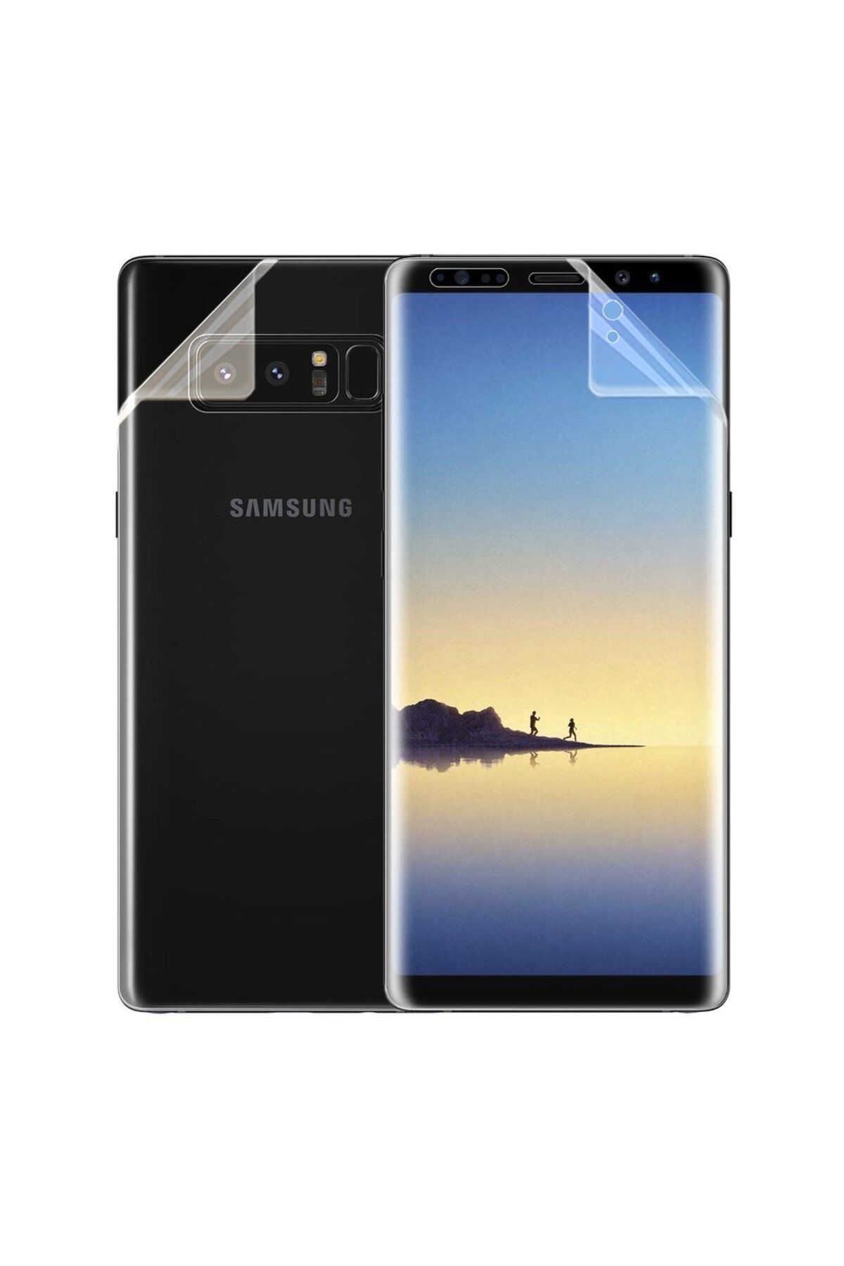 Ehr. Ehr. Samsung Galaxy Note 8 ile Uyumlu Ön Arka Koruma Full Body Jelatin