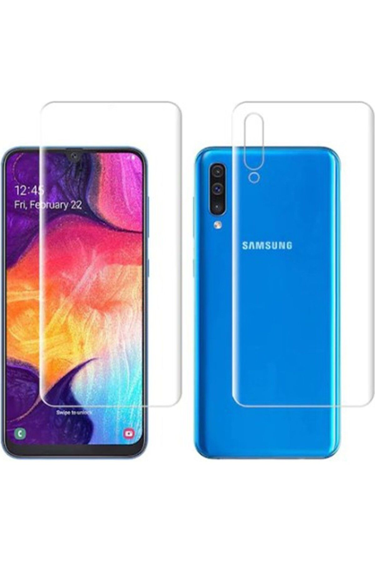 Ehr. Ehr. Samsung Galaxy A70 ile Uyumlu Ön Arka Koruma Full Body Jelatin