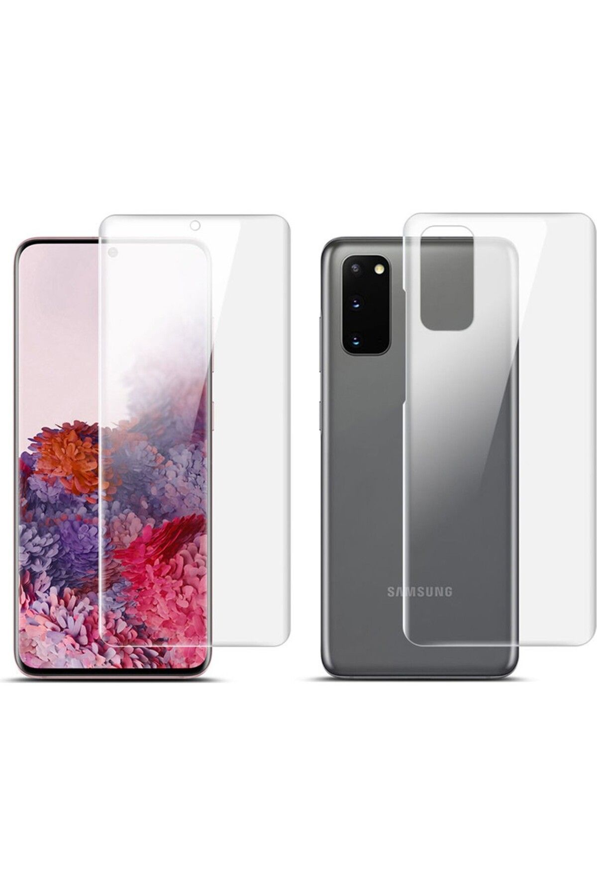 Ehr. Ehr. Samsung Galaxy S20 Ultra ile Uyumlu Ön Arka Koruma Full Body Jelatin