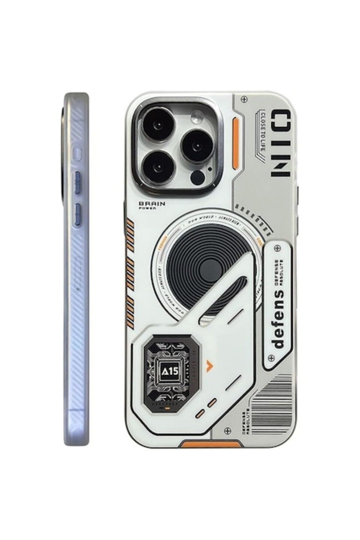 Gtech-Phone Case Cyberpunk / Sci-Fi, G-Tech, compatible with Apple iPhone 16 Pro Max, MagSafe, White 4