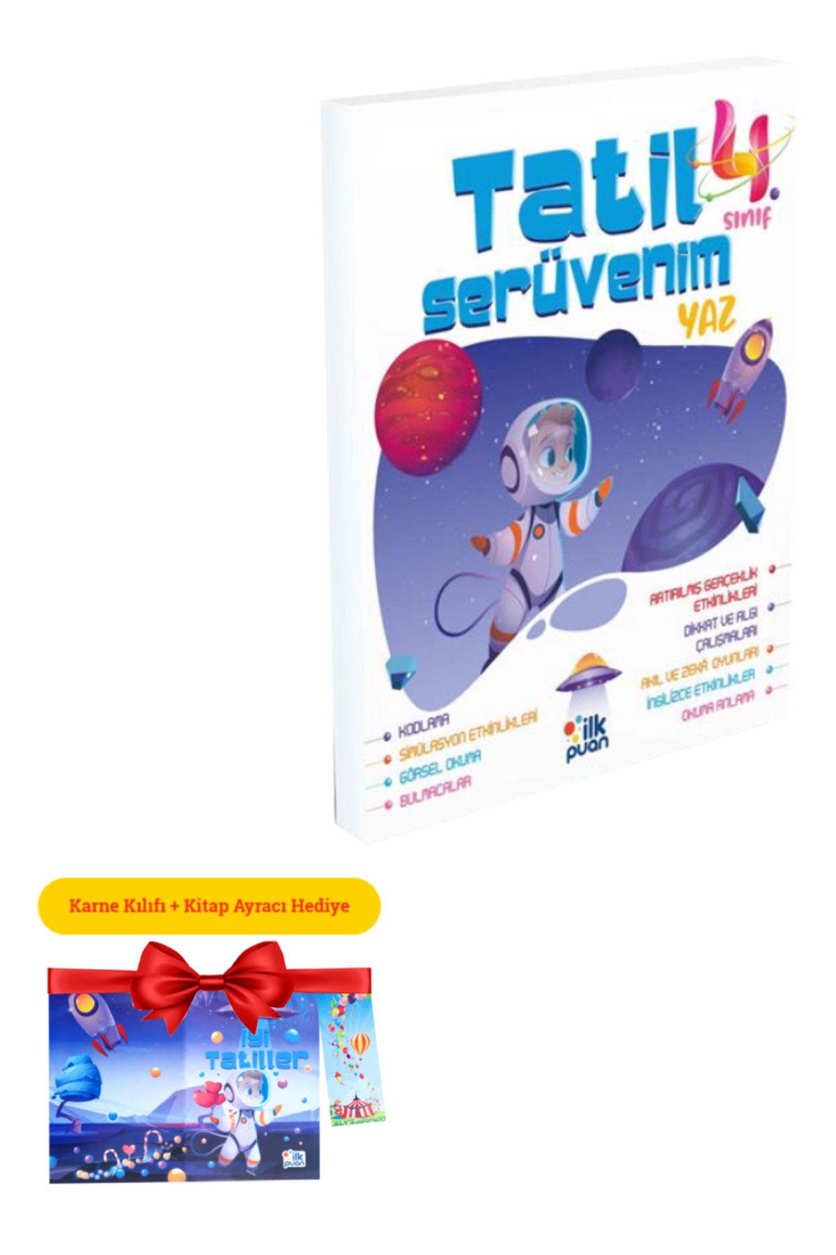 Panem Yayınları İlk Puan 4. Sınıf Tatil Serüvenim Yaz Tatil Kitabı (Karne Kılıfı ve Ayraç Hediyeli)