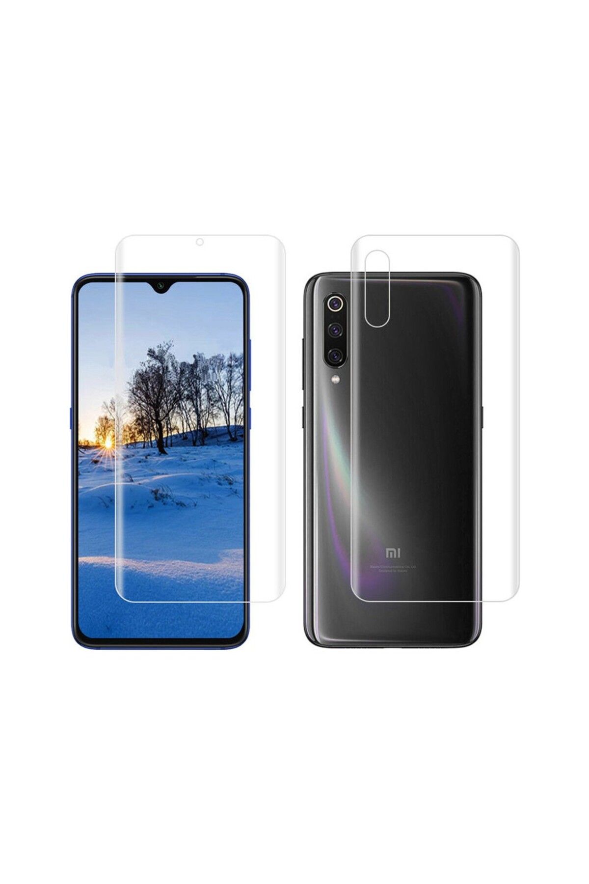 Ehr. Ehr. Xiaomi Mi 9 SE ile Uyumlu Ön Arka Koruma Full Body Jelatin