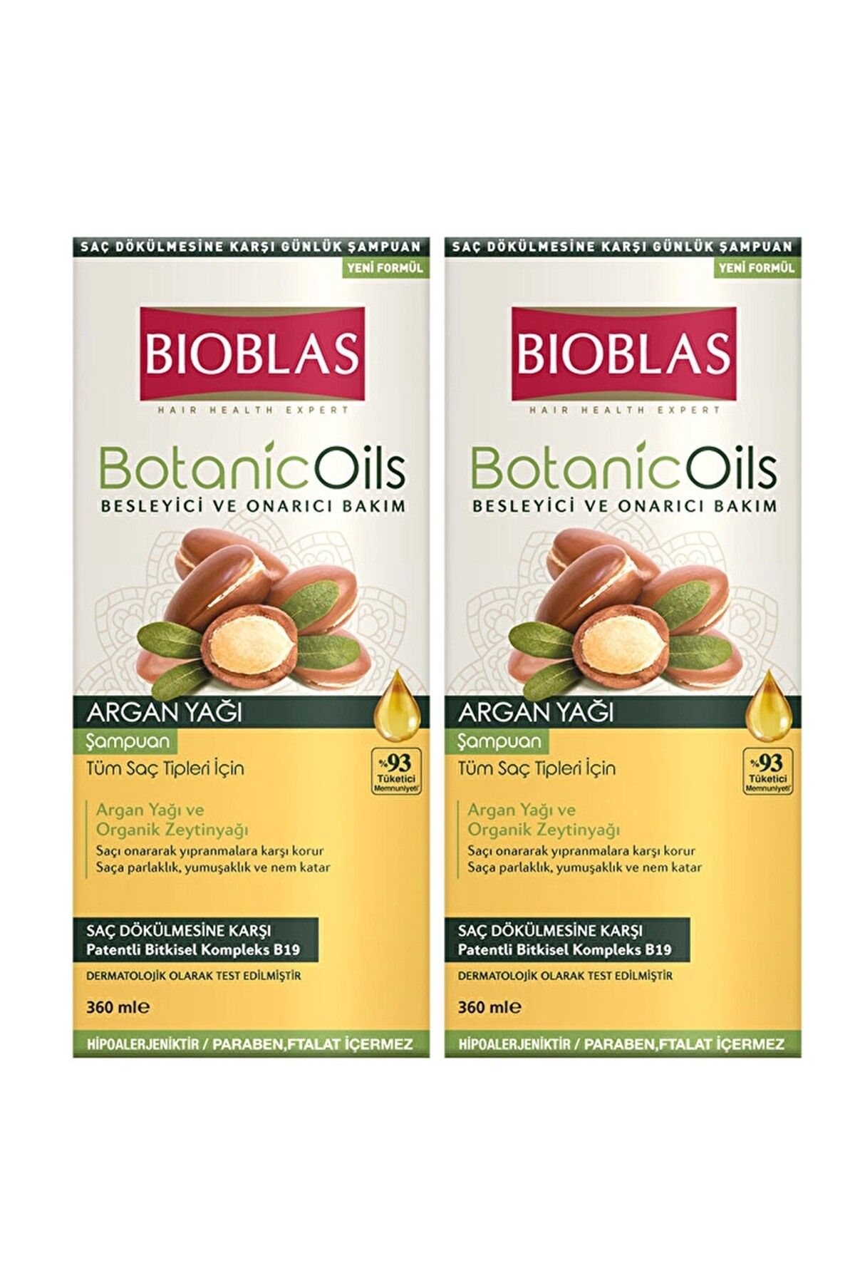 Bioblas Botanic Oils Argan Yağlı Şampuan 360 ml 2 ADET