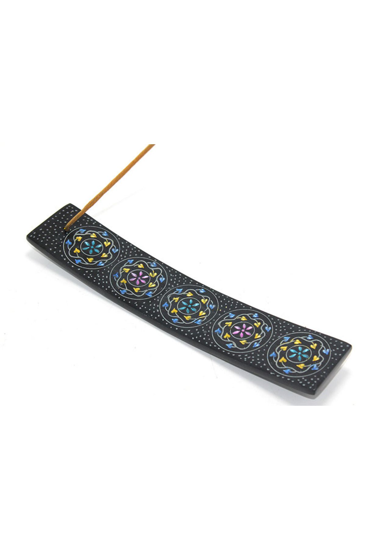 Butik Obsidian Taşı Kayık Tütsülük Model 3