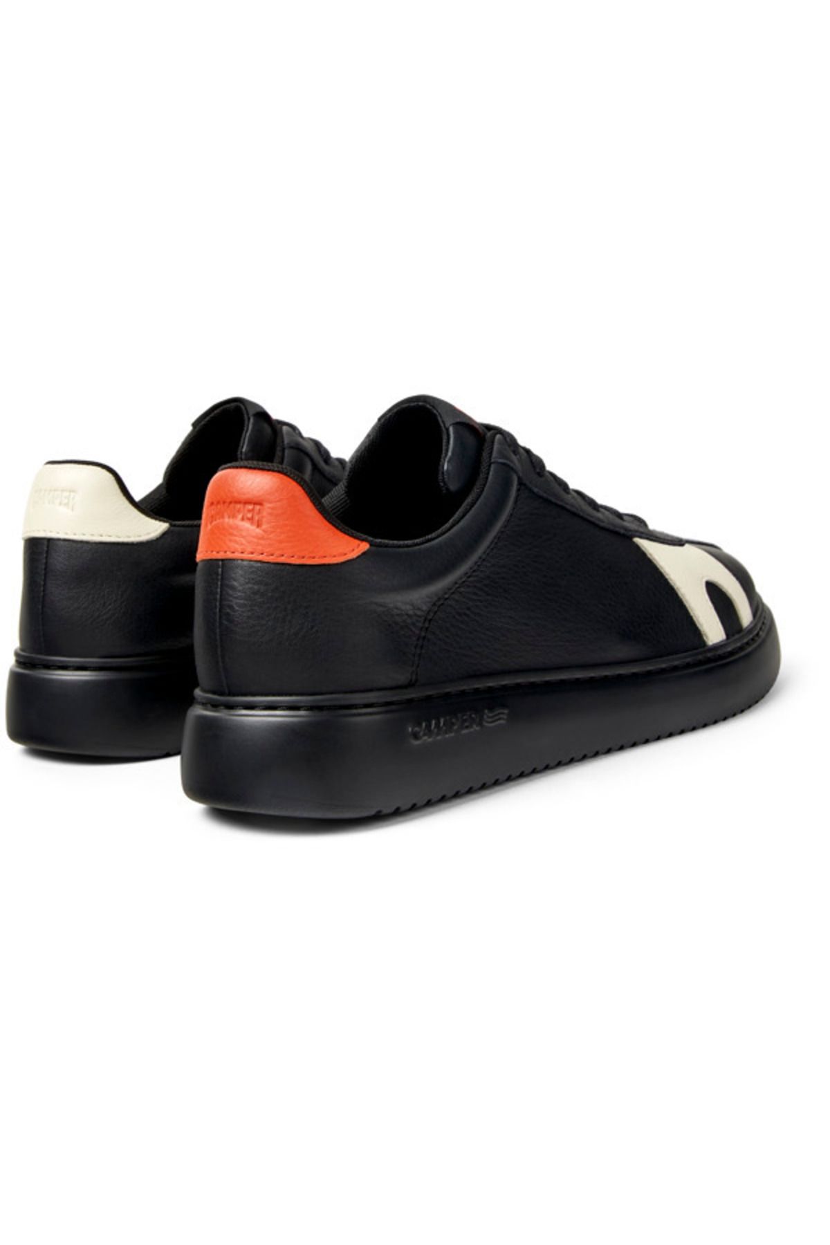 CAMPER-Men's Black Leather Sneaker with Hook And Loop & Colorful Lightweight Design Twins 4