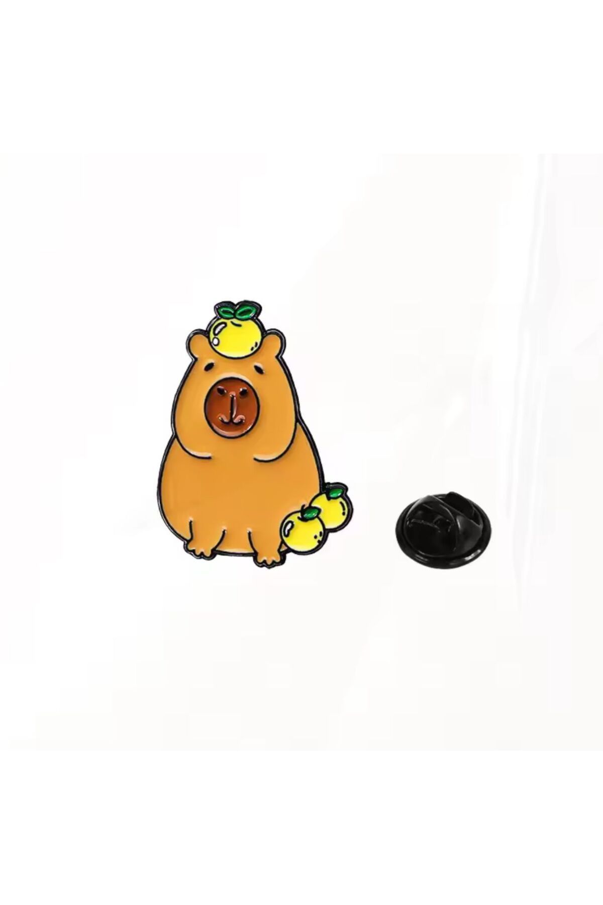 OZN AKSESUAR Capybara kadın broş, çocuk broş, iğneli broş, klipsli broş yaka broşu, çeket yaka iğnesi, mineli B82