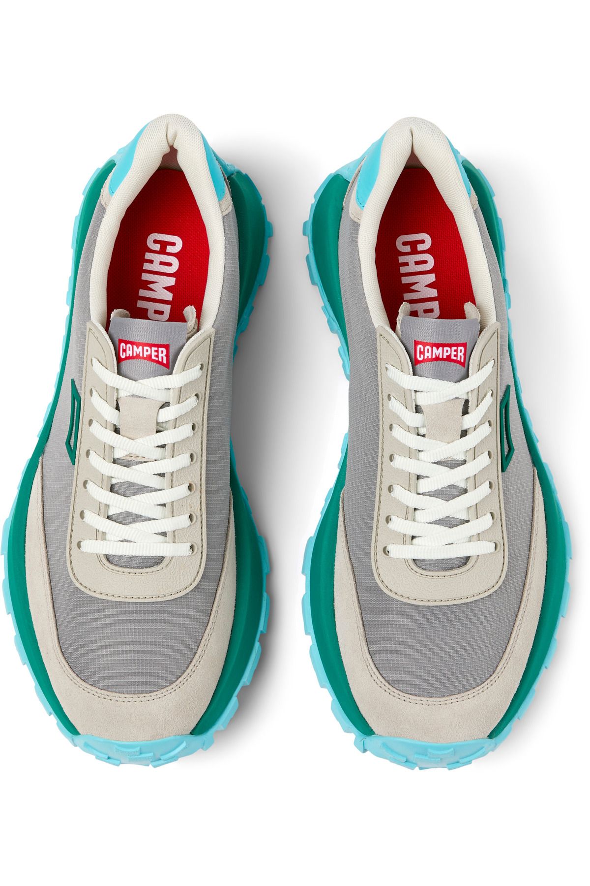 CAMPER-Men’s Gray Sneaker With Hook And Loop Detail Soft Sole Lightweight Durable DrifttrailVibram 3