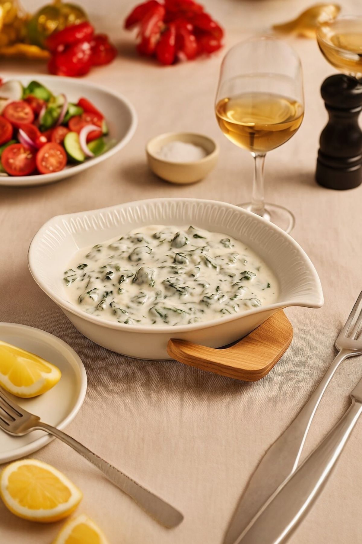 Akkoyunlu home Ahşap Altlıklı Yaprak Model Servis Tabağı,Salata Kasesi Sunumluk Tabak Fırın Kabı