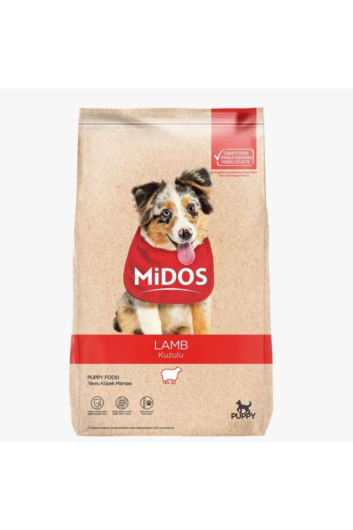 MİDOSMAMA MİDOS KUZULU YAVRU KÖPEK MAMASI 3 KG