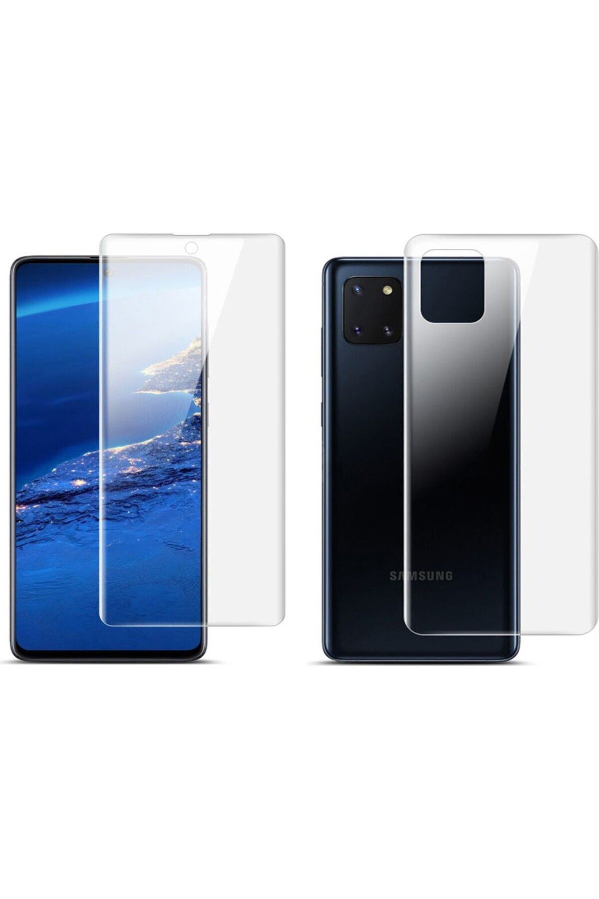 Ehr. Ehr. Samsung Galaxy Note 10 Lite ile Uyumlu Ön Arka Koruma Full Body Jelatin