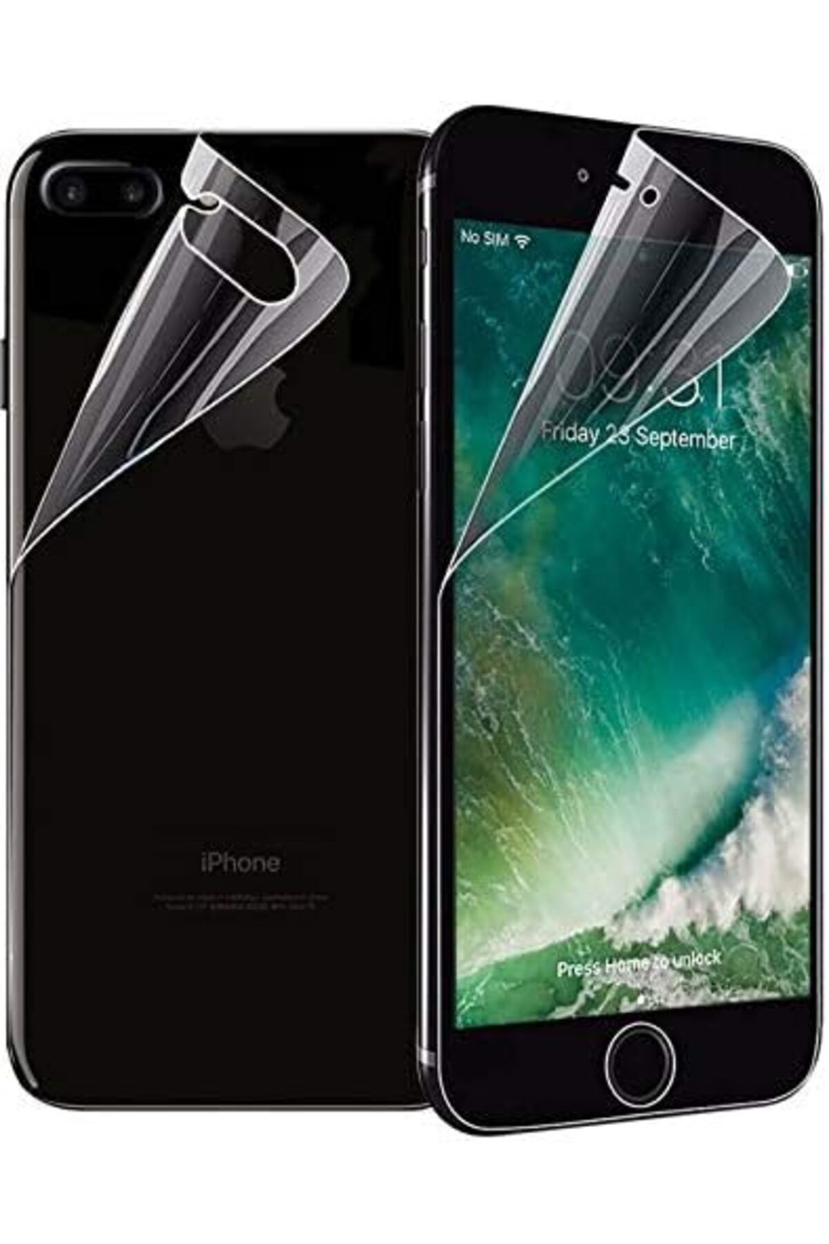 Ehr. Ehr. iPhone 7 Plus / 8 Plus ile Uyumlu Ön Arka Koruma Full Body Jelatin