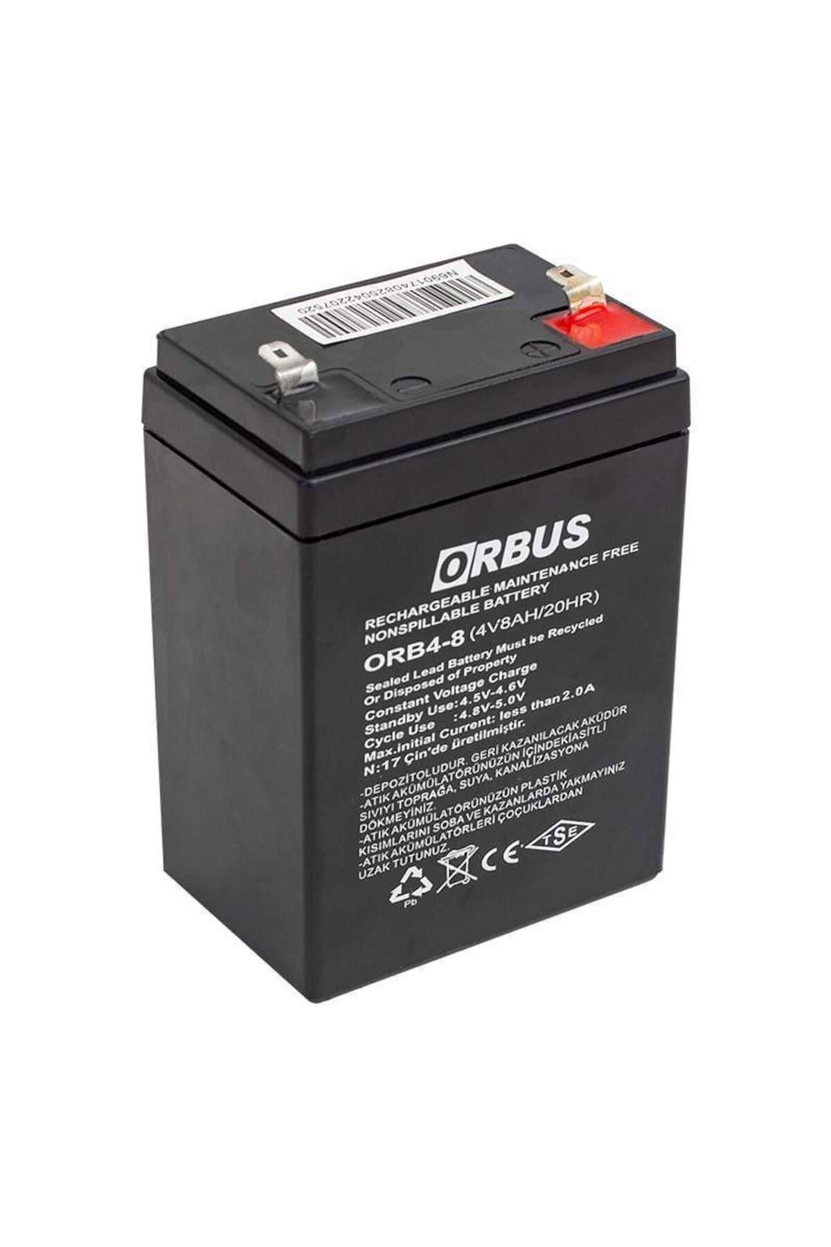 ORBUS 4 VOLT 8 AMPER AKÜ ORBUS-70*48*101 mm-660 GRAM