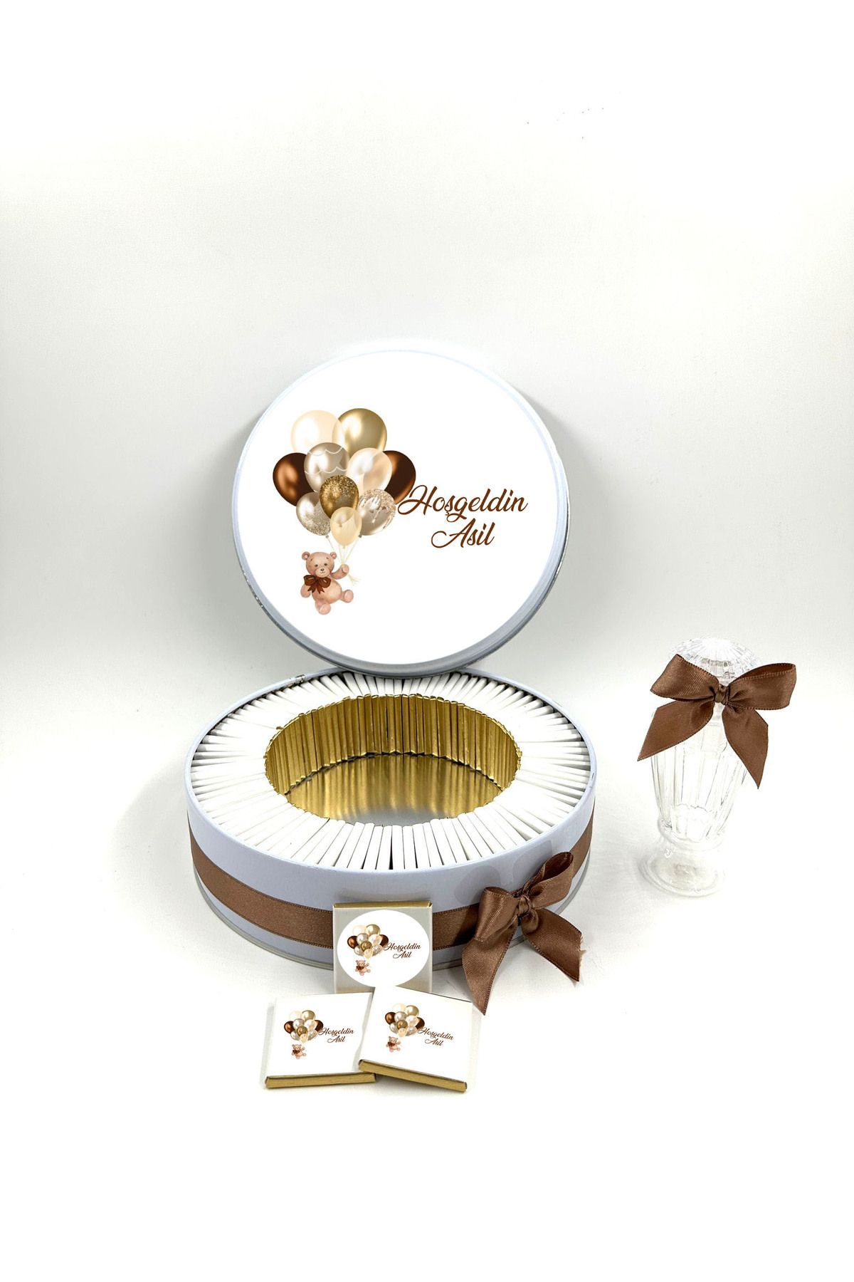 TuNa Chocolate 150 Adet İsme Özel Kız/Erkek Bebek Çikolatası