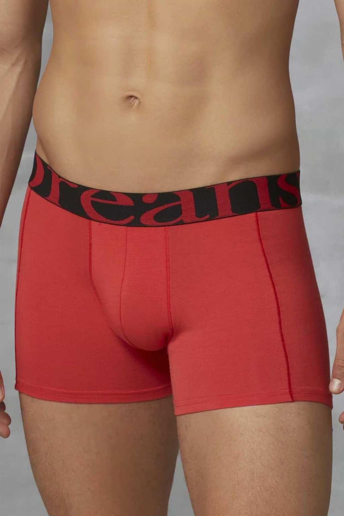 NazikEndam Dore anse Kırmızı Erkek Modal Torbalı Normal Paça Boxer 1777