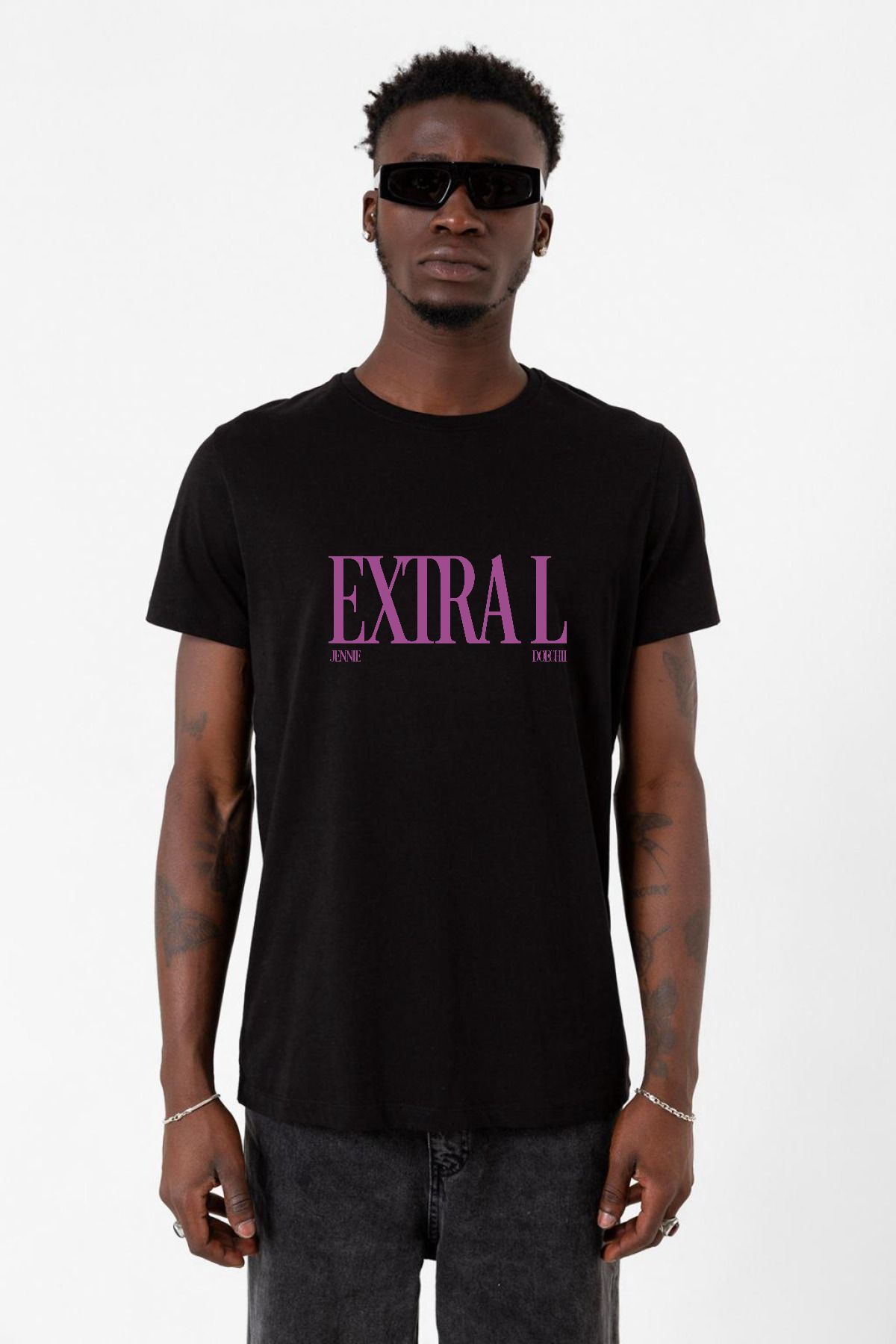 Tshirthane Jennie ExtraL Siyah Erkek Tshirt