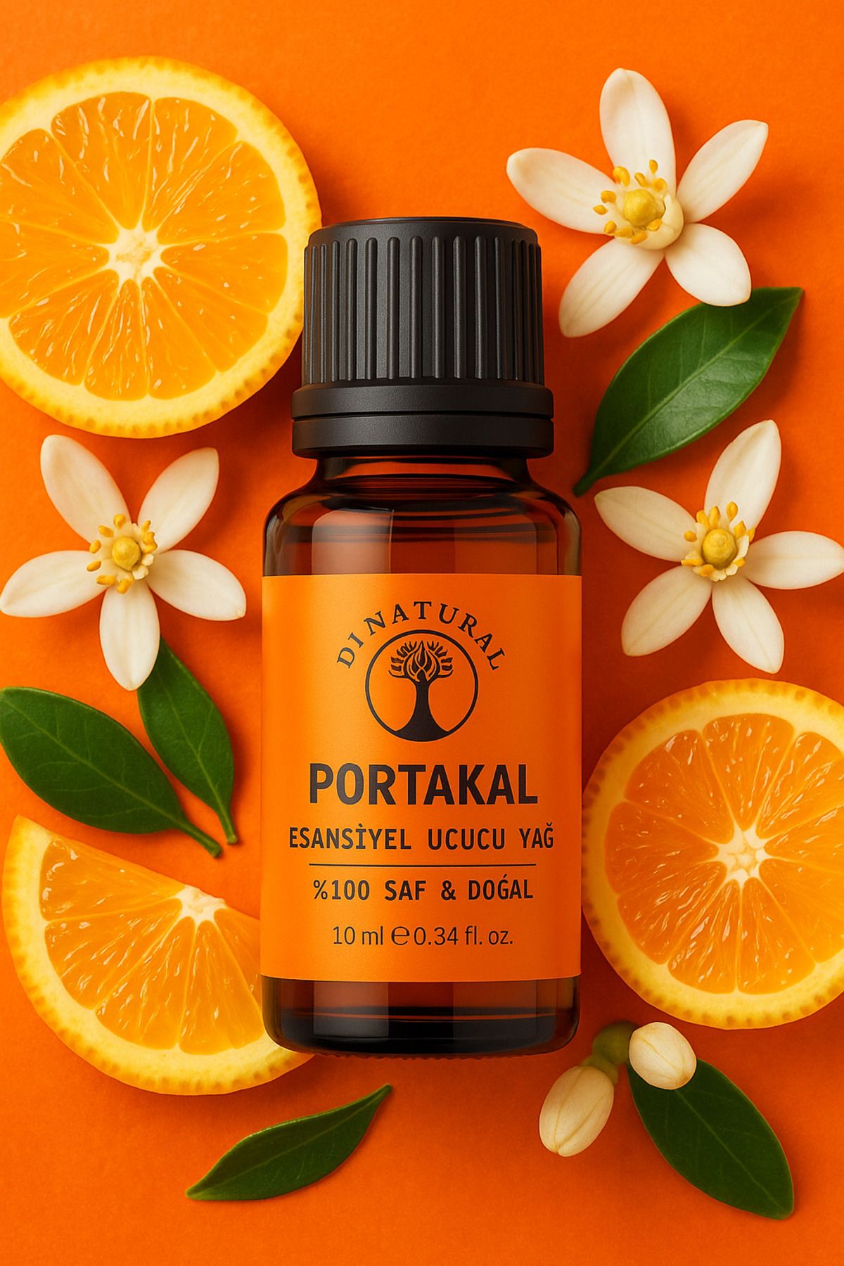 di naturel Portakal Uçucu Yağ %100 Saf Doğal Esans Buhurdanlık Difüzör Oda Esansı 10 ml