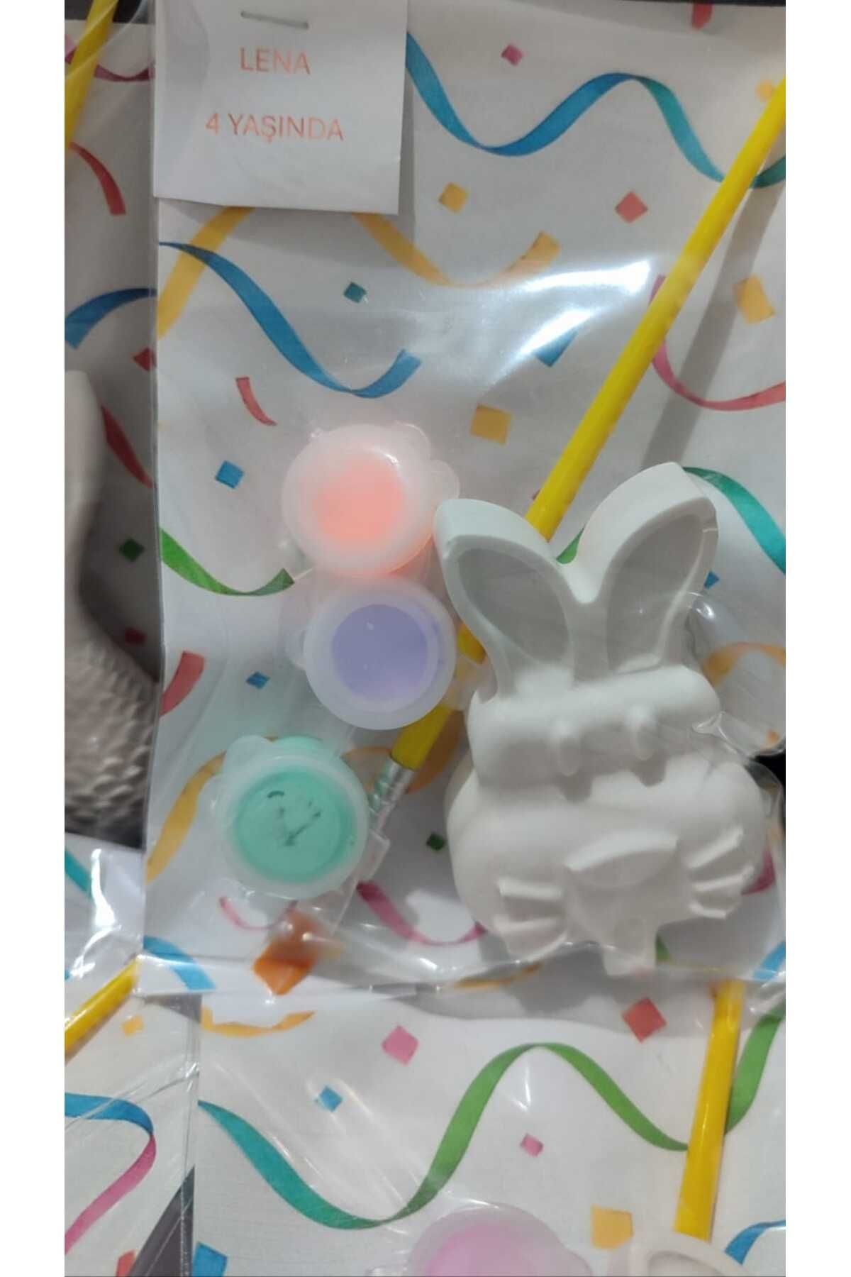 STELLA CANDLE WORKSHOP 5 Adet -tavşan Taş Boyama Seti / Kendin Yap, Dıy, Doğum Günü Hediyesi,
