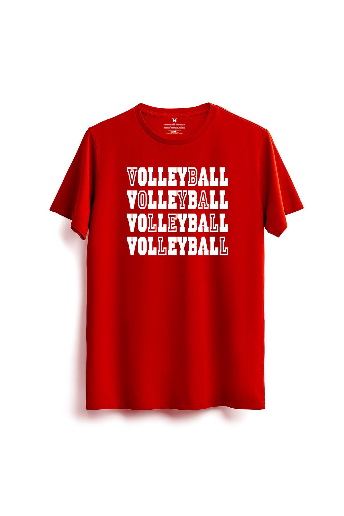 hakuof Baskılı Pamuklu Voleybol Volleyball Spor Tişört T-shirt
