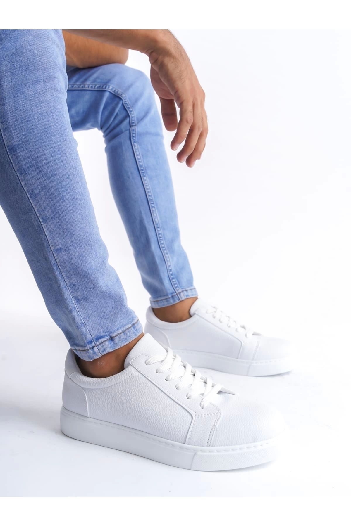 POLEXP Konforlu Beyaz Erkek Sneaker