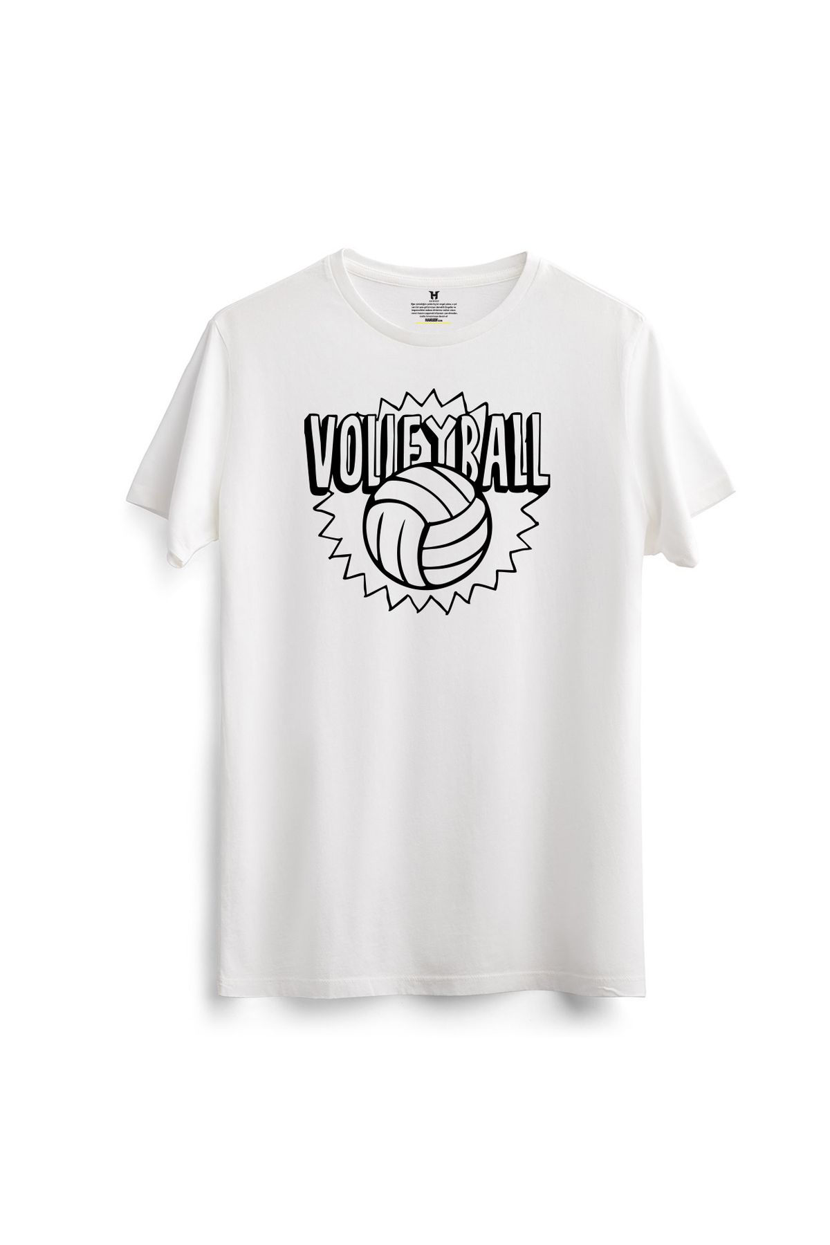 hakuof Baskılı Pamuklu Voleybol Spor Tişört Volleyball Design