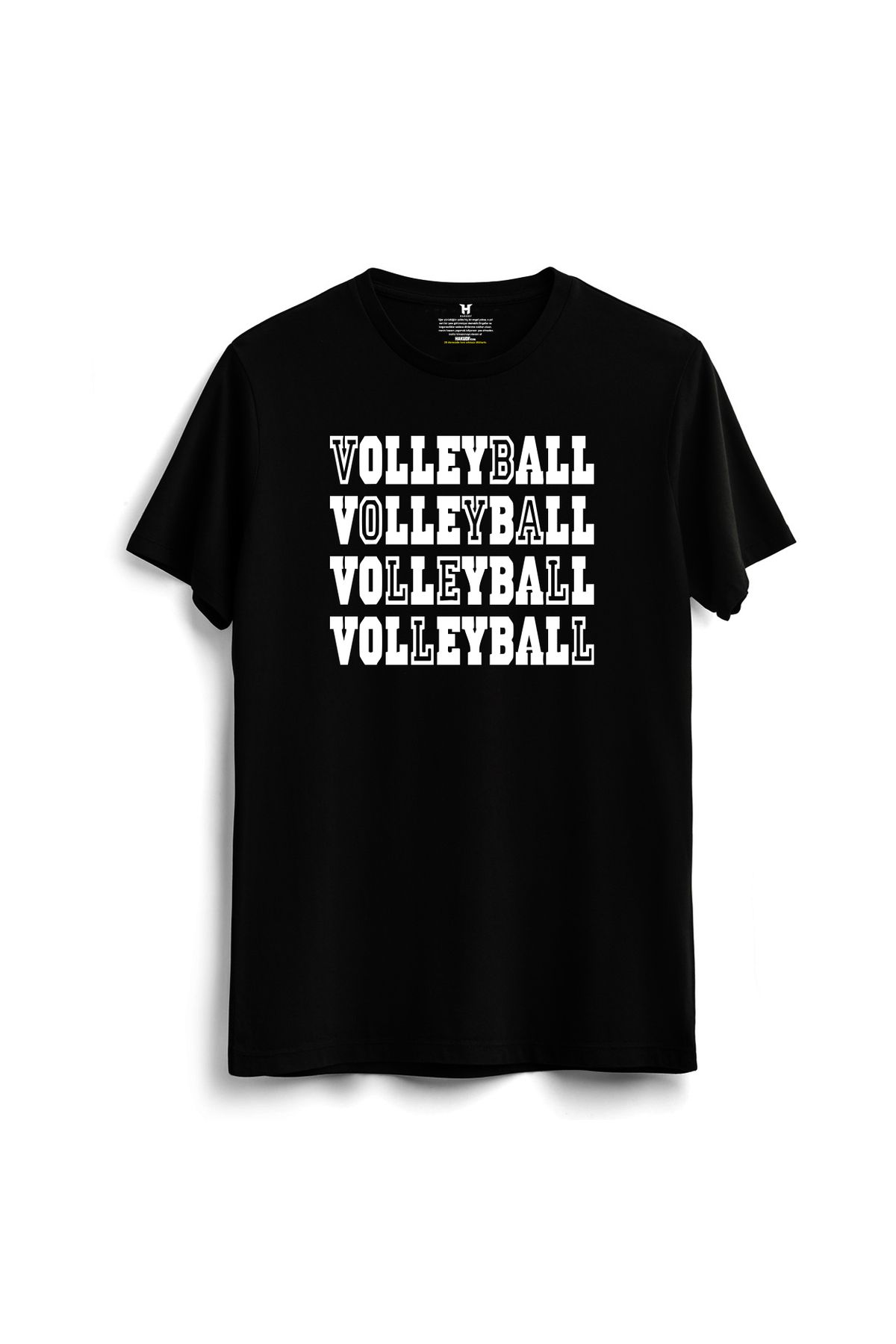 hakuof Baskılı Pamuklu Voleybol Volleyball Spor Tişört T-shirt