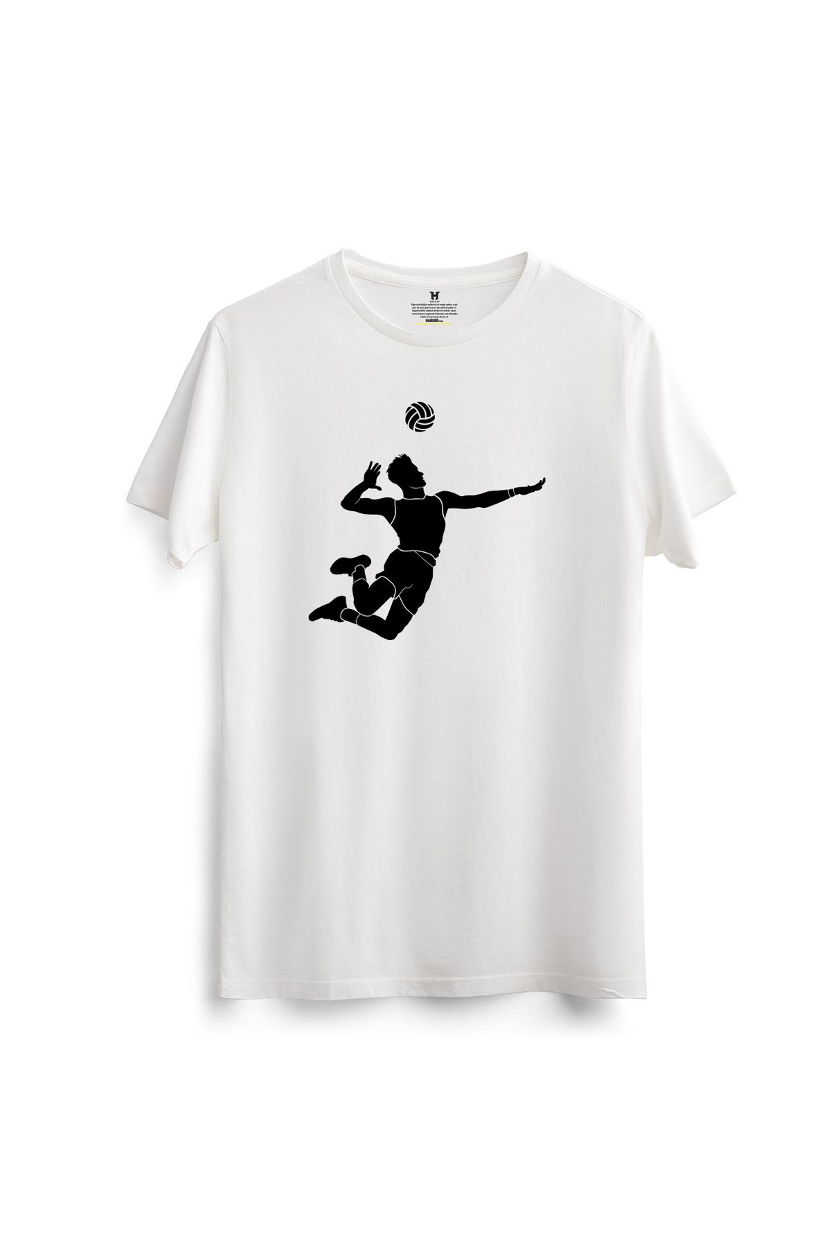 hakuof Pamuklu Voleybol Volleyball Baskılı Tişört T-shirt