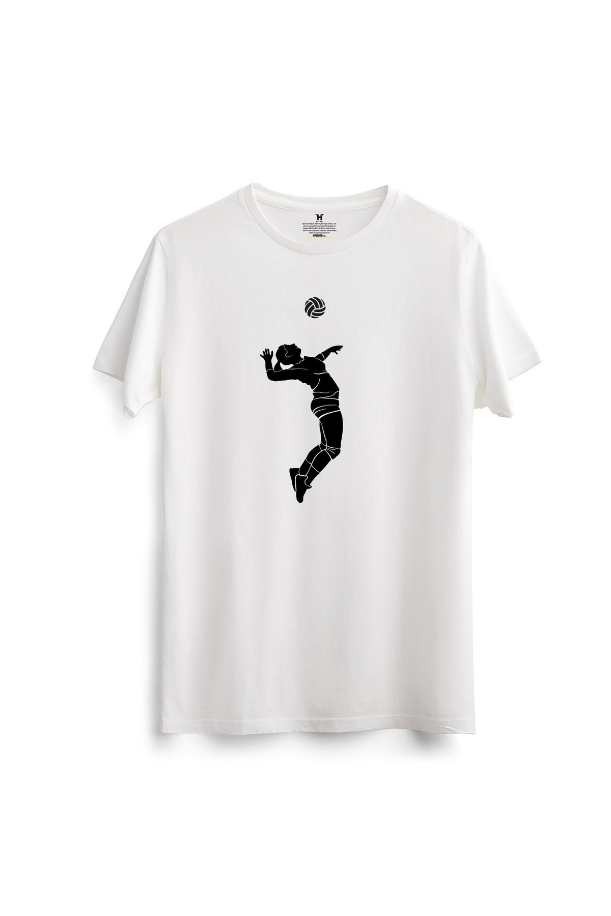 hakuof Pamuklu Voleybol Volleyball Antrenman Baskılı Tişört T-shirt