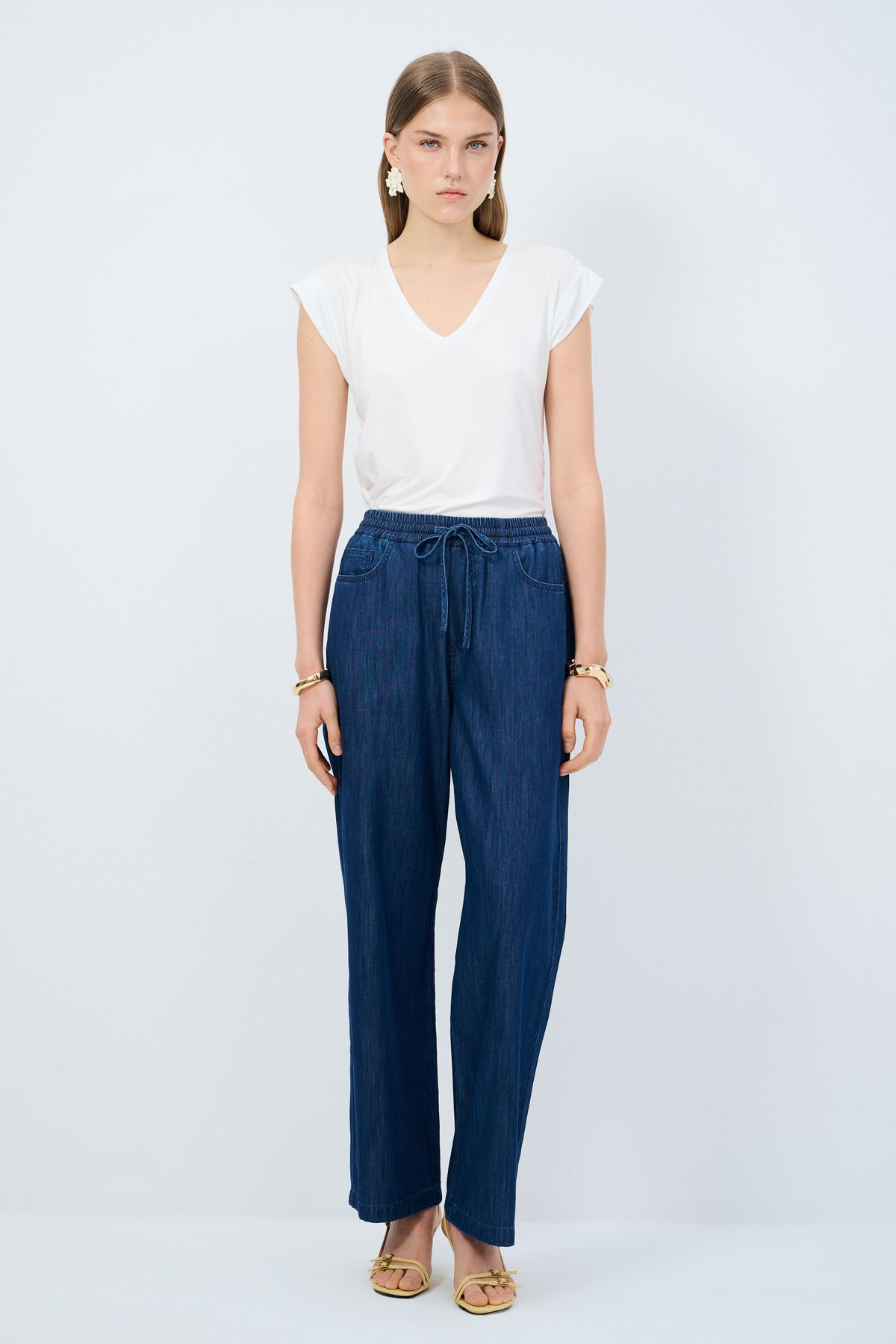 adL Bol Paça Denim Pantolon