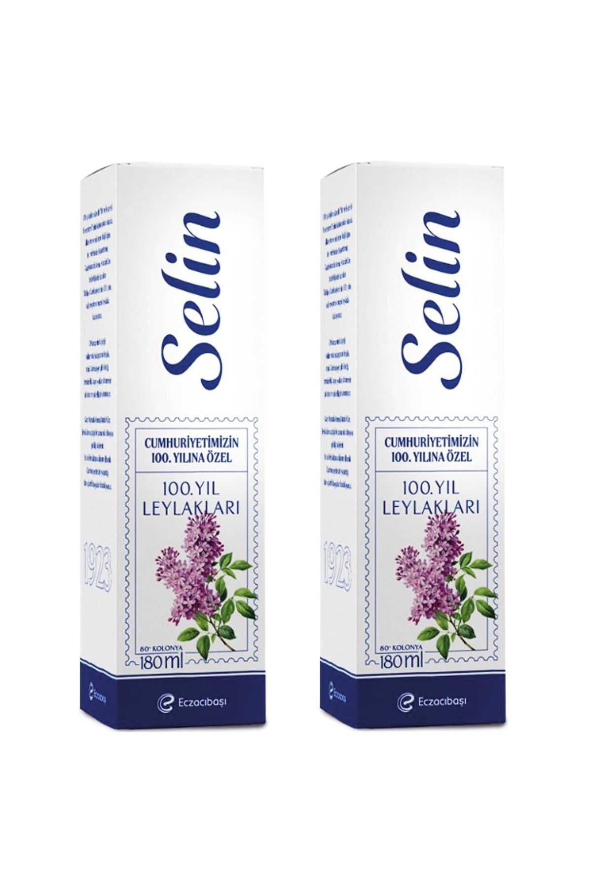 Selin Leylak 180 ml Cam Kolonya Cumhuriyetin 100. Yılına Özel 2 Adet