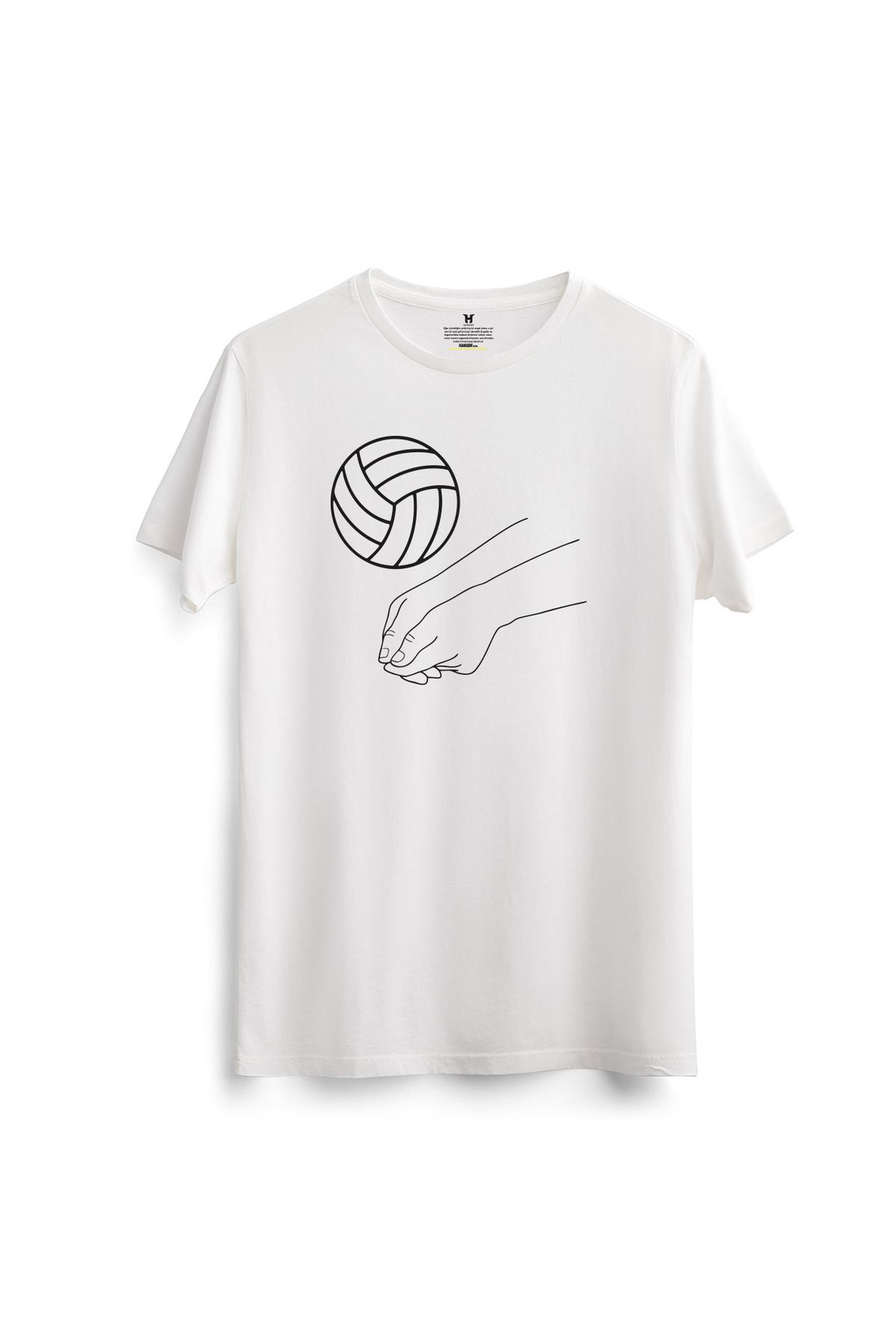 hakuof Baskılı Pamuklu Voleybol Volleyball Tişört T-shirt