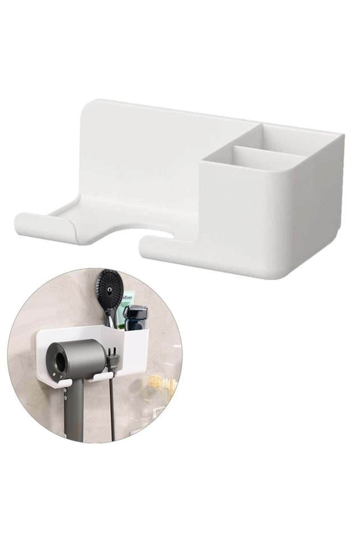 SUNUP Sn-27125 Banyo Rafı Sabunluk Diş Fırçası Saç Kurutma Makinesi