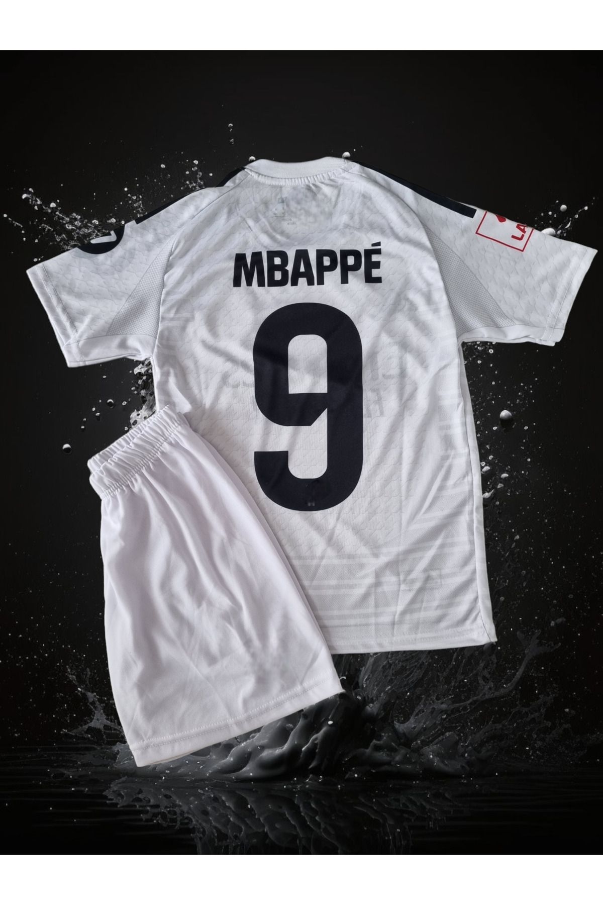 ANL TEKSTİL Mbappe Real Madrid Beyaz Çocuk Futbol Forması ve Şort