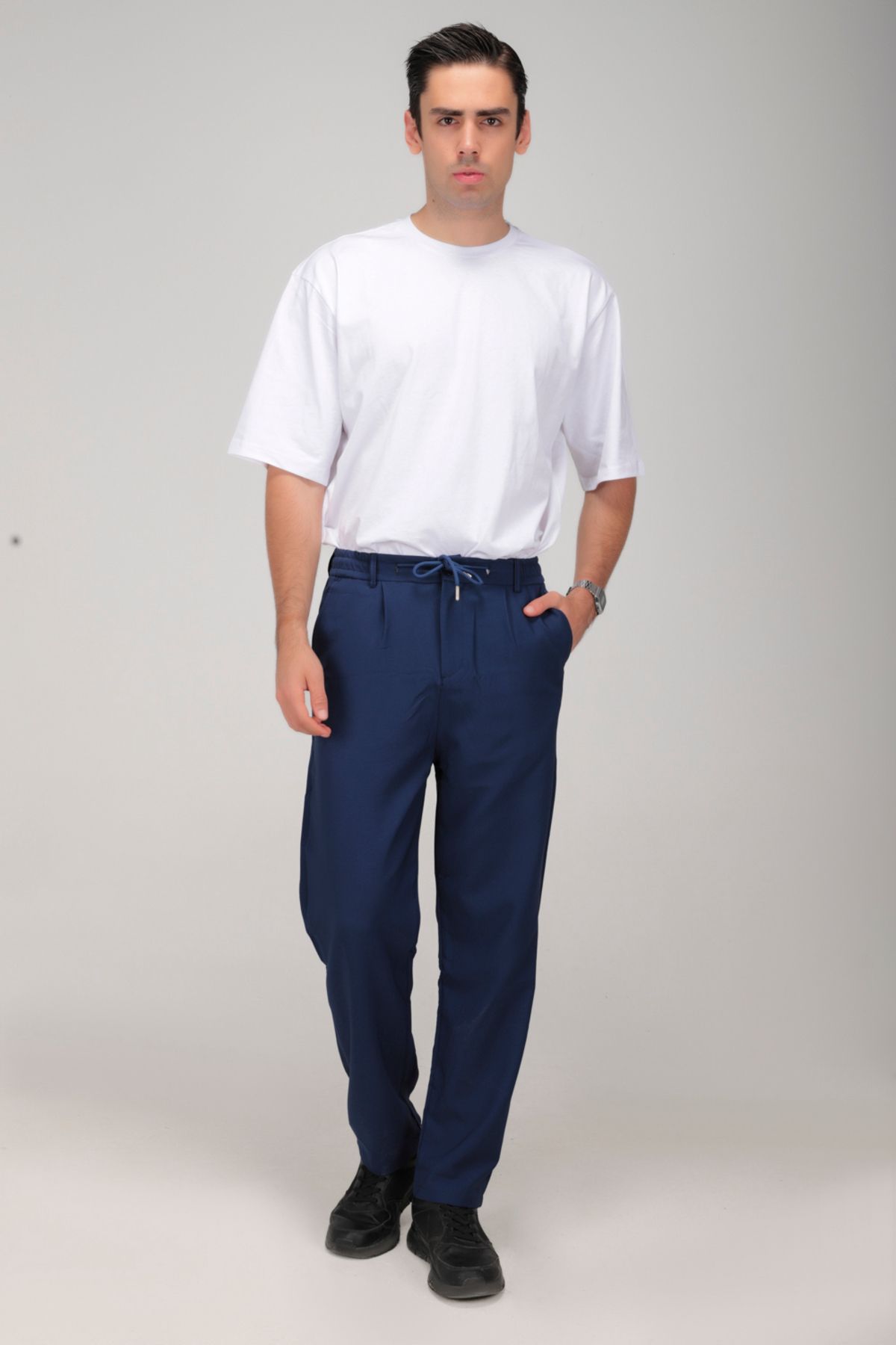 gothamvibes Erkek Lacivert Baggy Pantolon