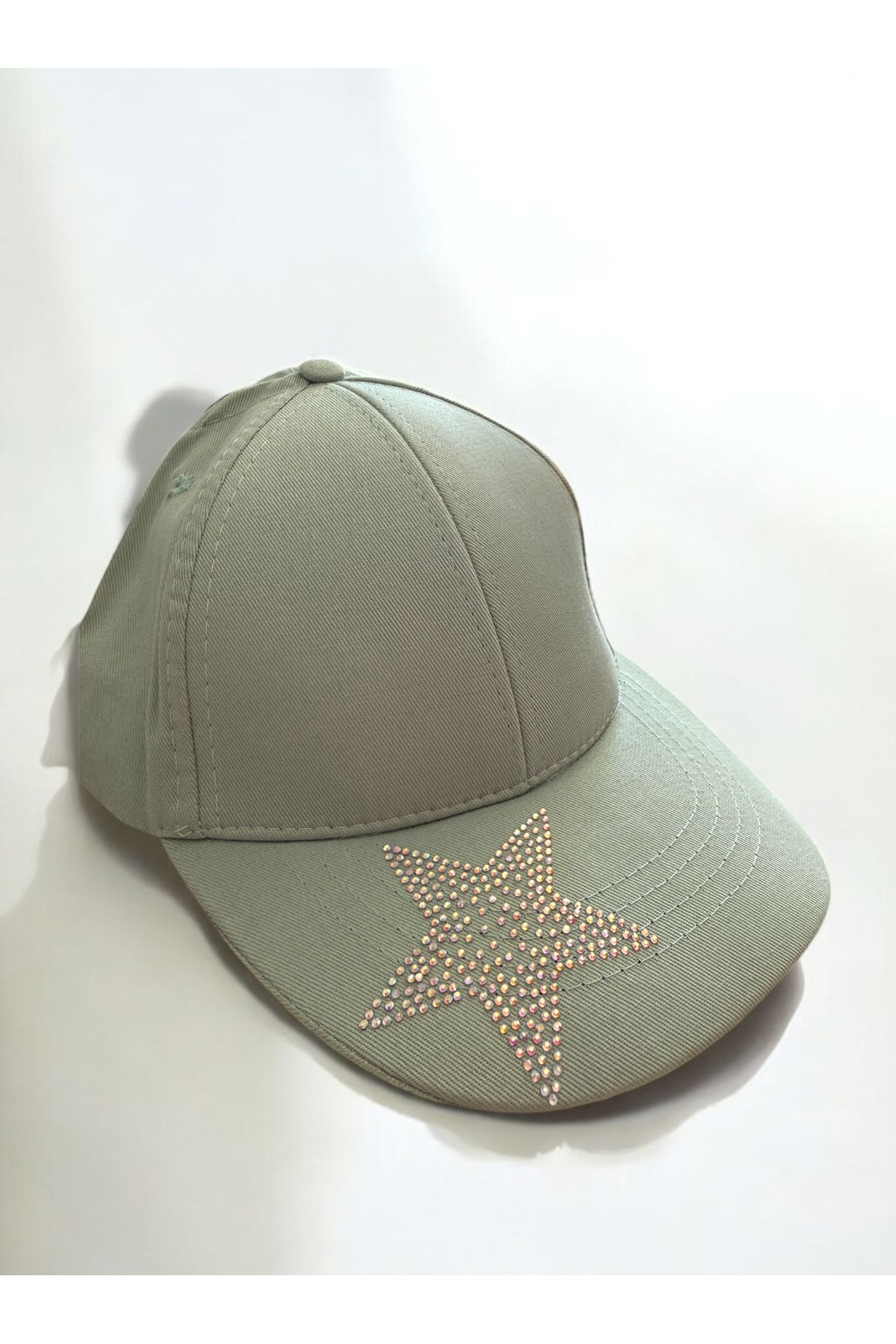 PIRILTISHOP yıldız desenli mint kep