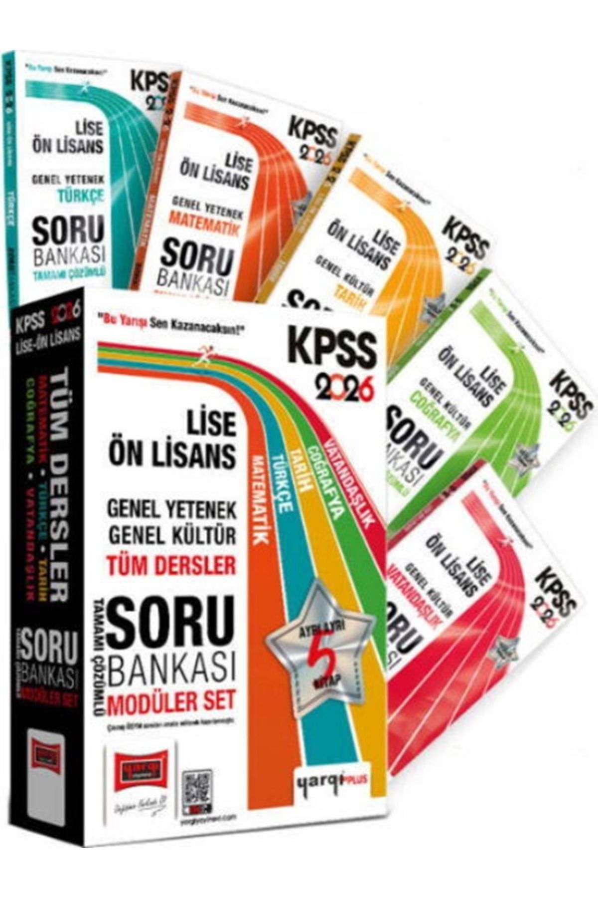 Yargı Yayınları Yargı Yayınları 2026 KPSS Lise Ön Lisans GK GY Tüm Dersler Tamamı Çözümlü Modüler Soru Bankası Seti