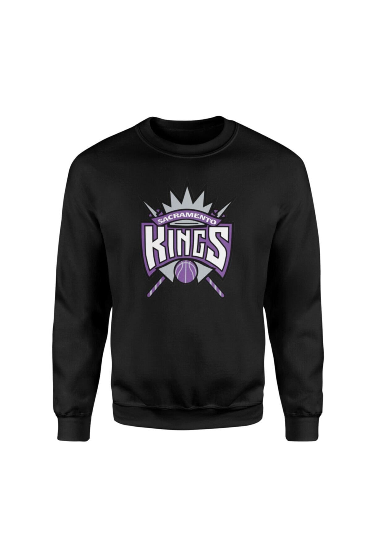 Pisa Art Unisex Siyah Sacramento Kings Sweatshirt