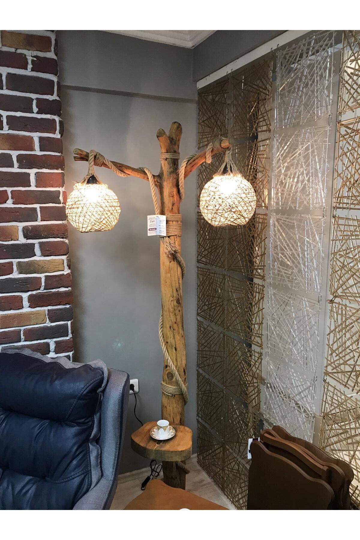SerenityHaven Lambader 12963 Sarmaşık Horon Doğal Malzemeler Kuru Zeytin Veya Çam Dalı El Yapım
