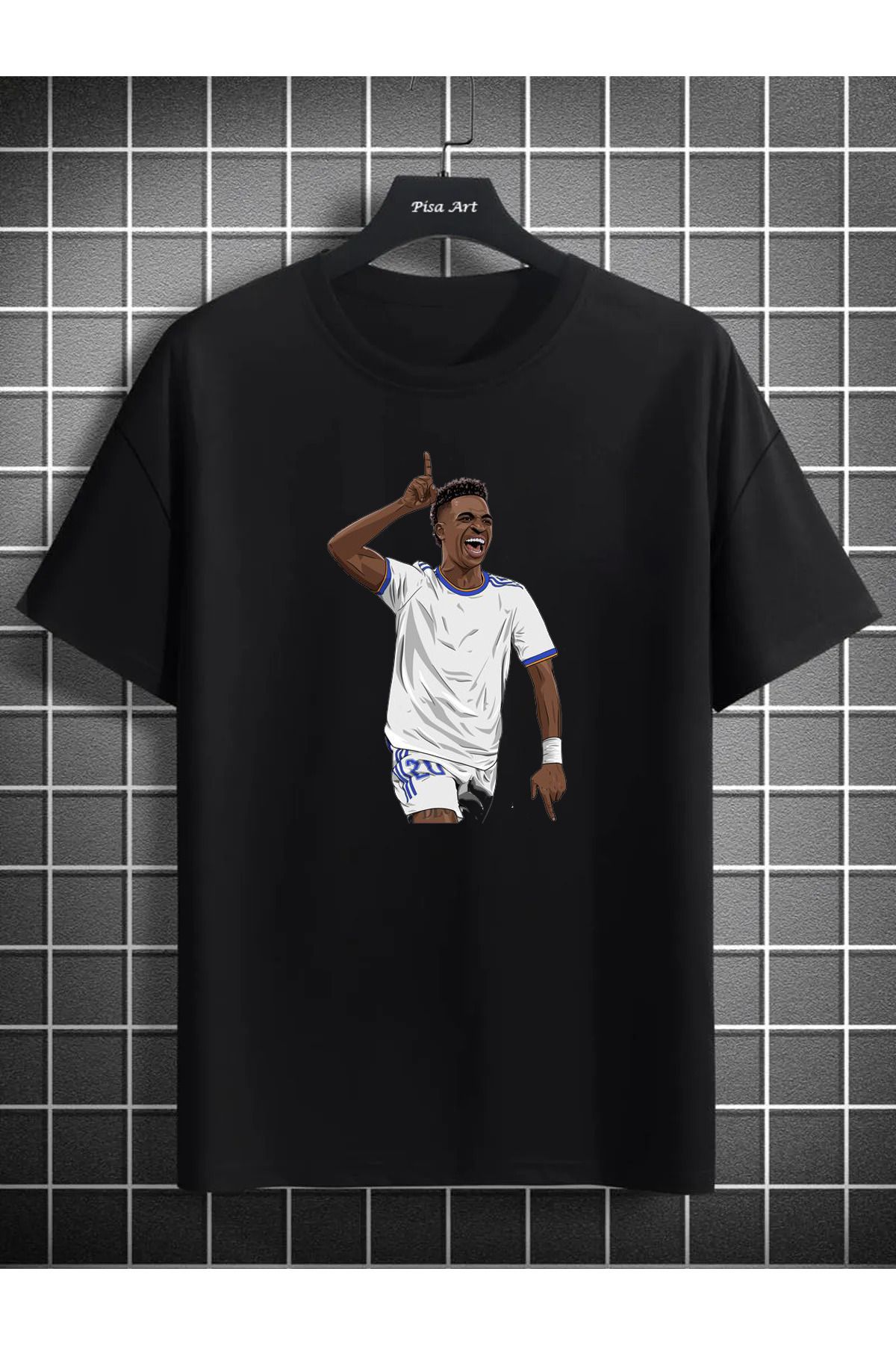 Pisa Art Vinicius JR. Özel Tasarım Unisex Taraftar T-Shirt