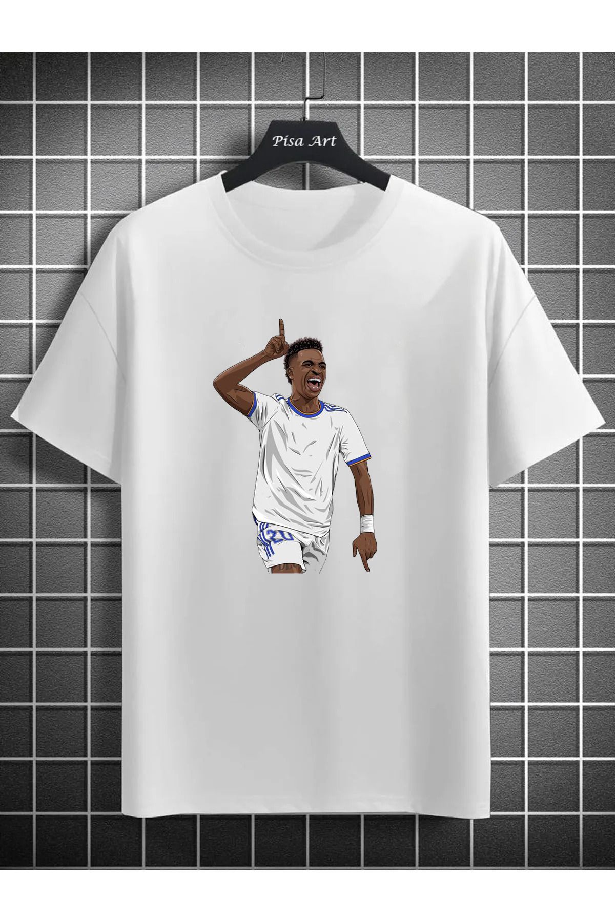 Pisa Art Vinicius JR. Özel Tasarım Unisex Taraftar T-Shirt