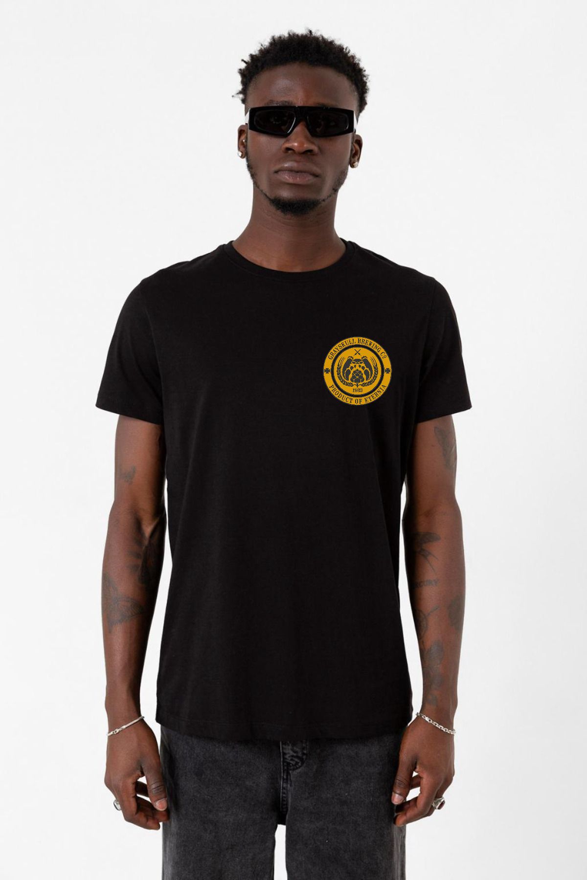 Tshirthane He Man Grayskull Brewing Co Logo Siyah Erkek Tshirt
