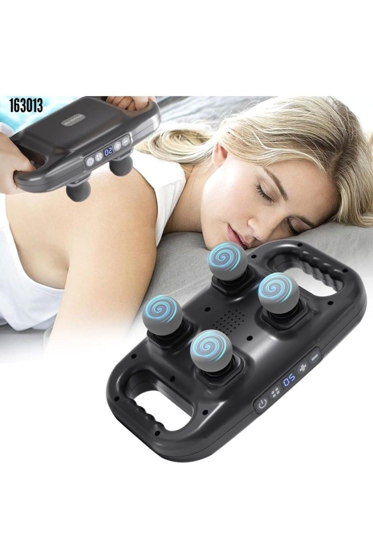 Cbm 4 Başlıklı Masaj Tabancası - Ergonomik Derin Doku Sırt Ve Boyun Masaj Aleti