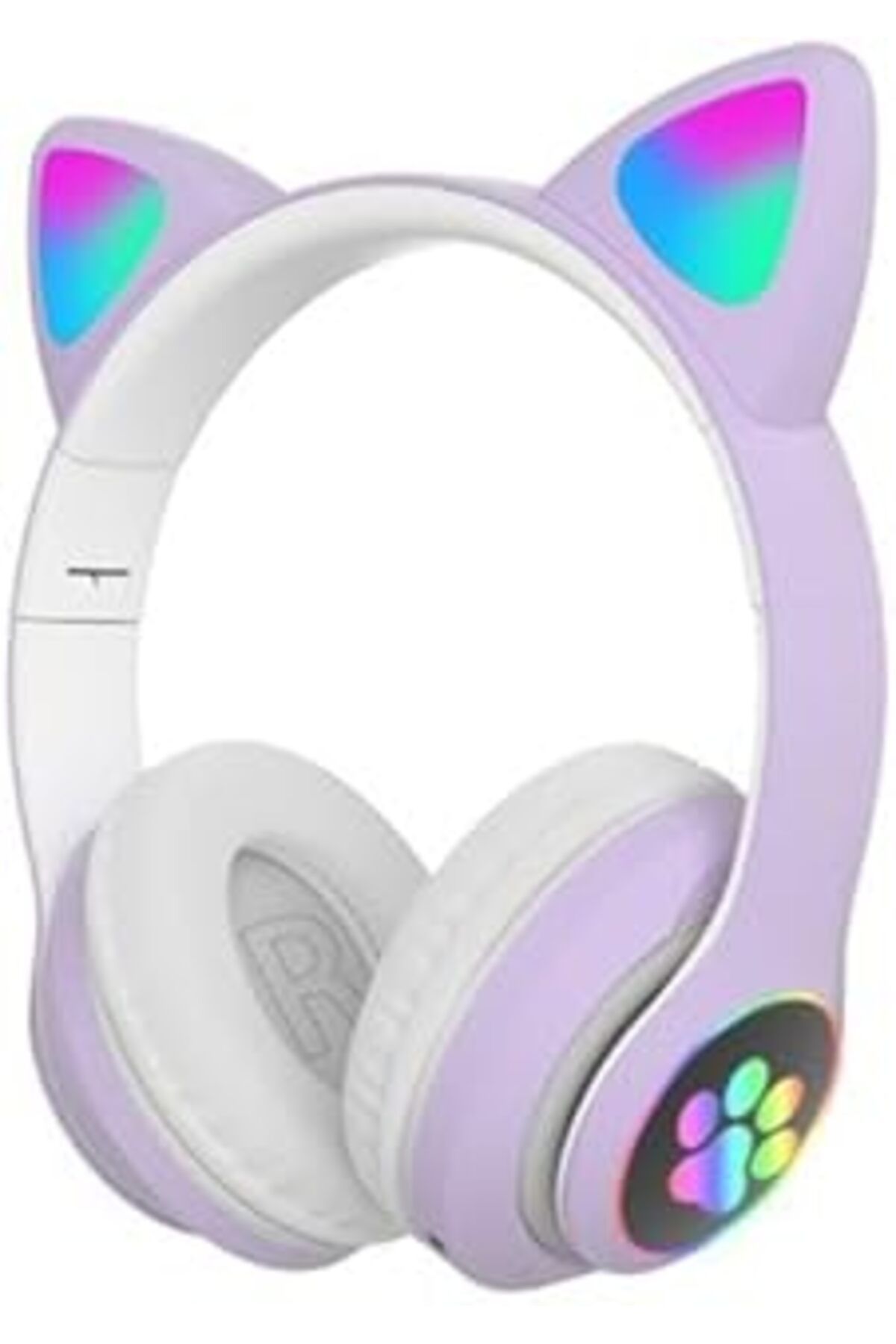 Mu Art Ahşap Coofbe Yeni Nesil Katlanabilir Led Işık Kedi Kulaklık Tasarımlı Kulaküstü Bluetooth Kulaklık 360Mah