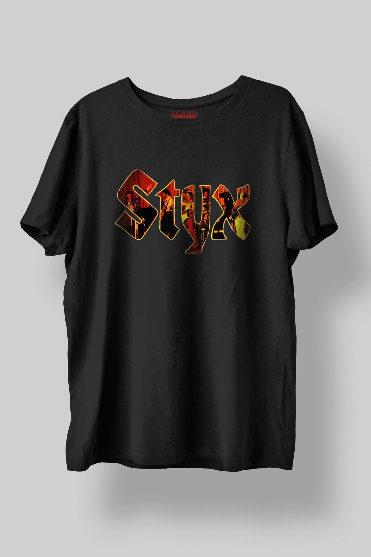 Sound Gorgeous Styx Baskılı Regular Fit Unisex Siyah T-Shirt %100 Pamuk No:570